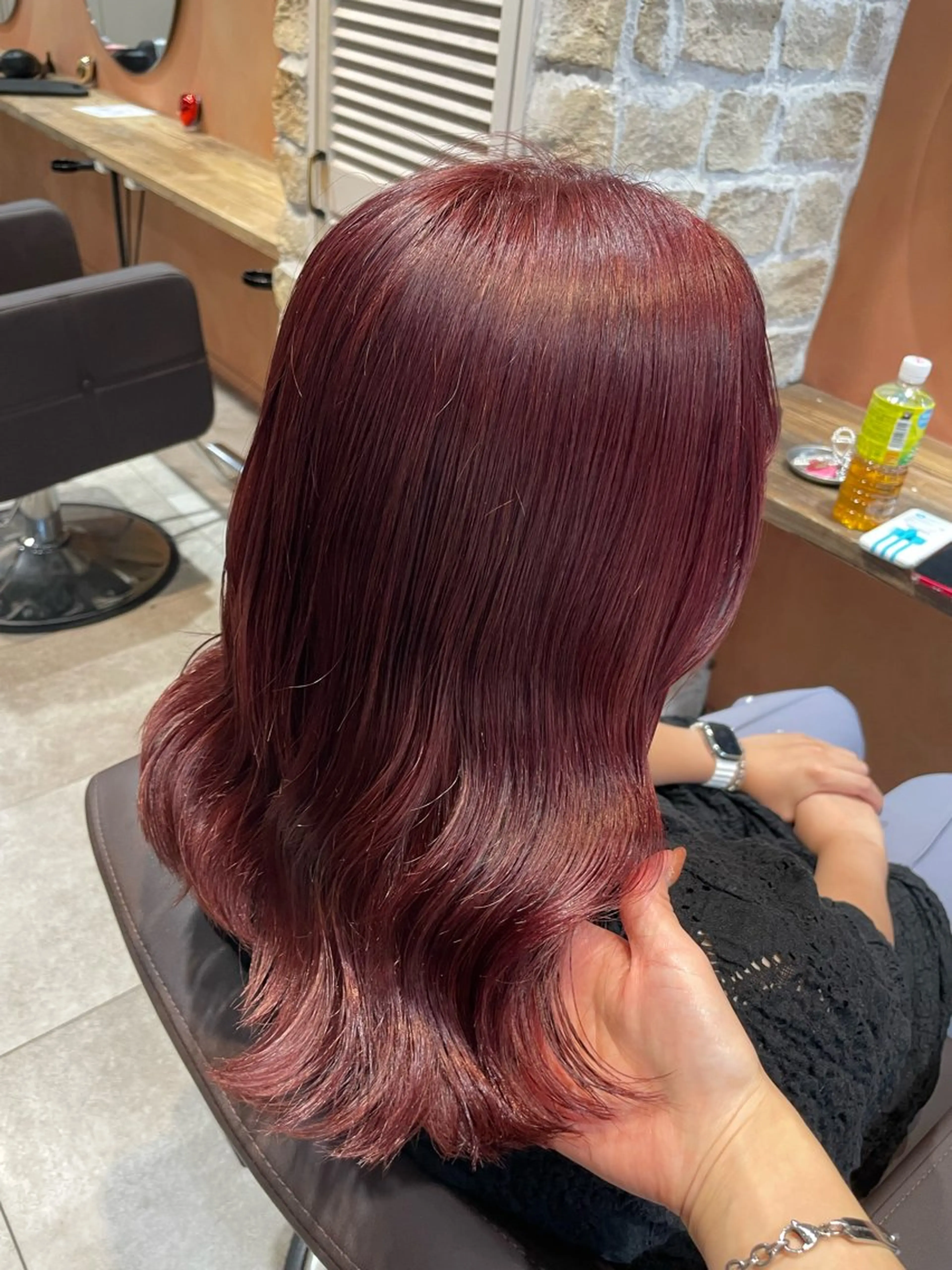 ミディアム カラー カシス ピンクカラー ヘアカラー トリートメント 💐パーソナルカラー /市橋加菜💐のヘアスタイル