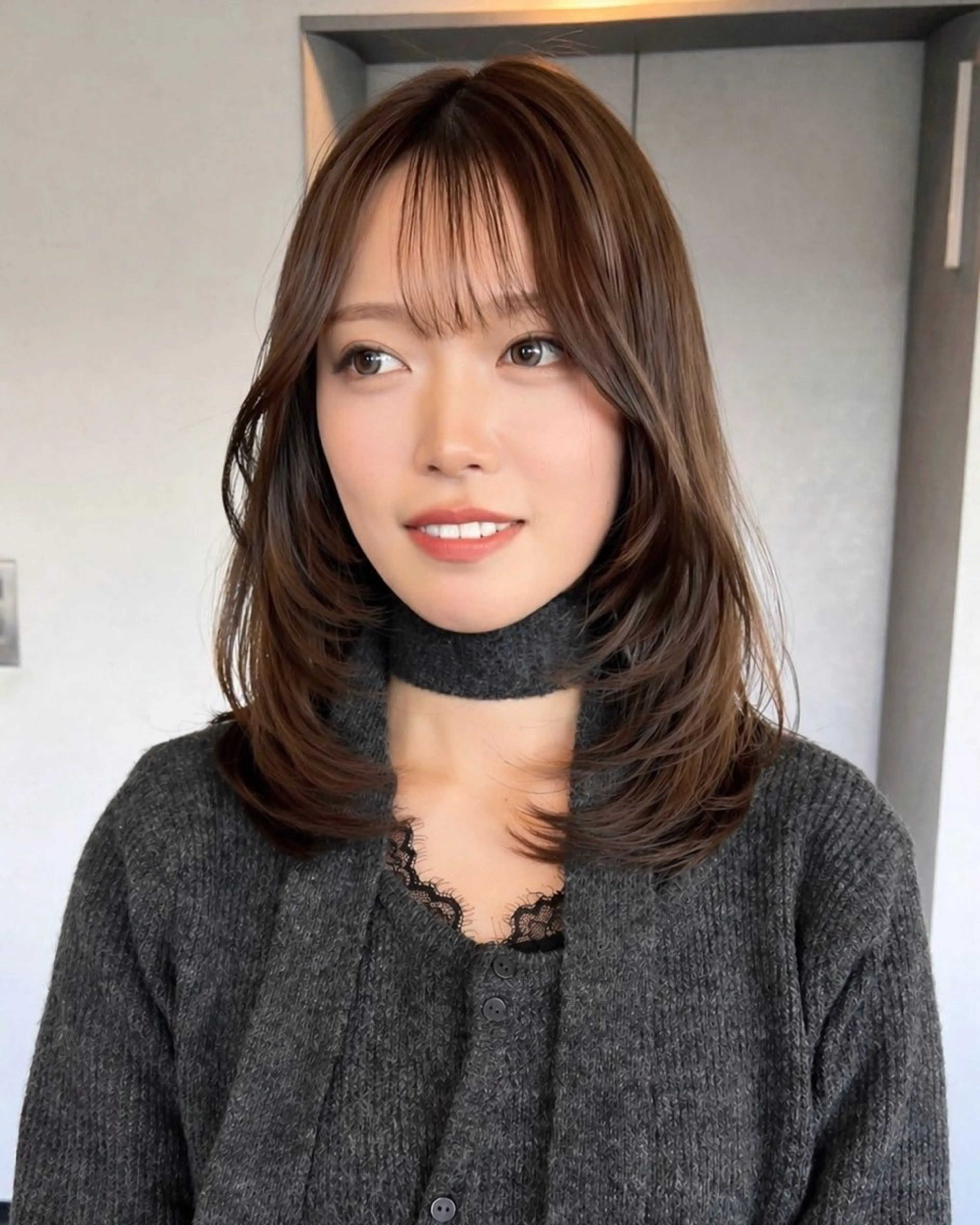 ミディアム カット ヘアカラー トリートメント 小田裕也 チャンモリパーマのヘアスタイル