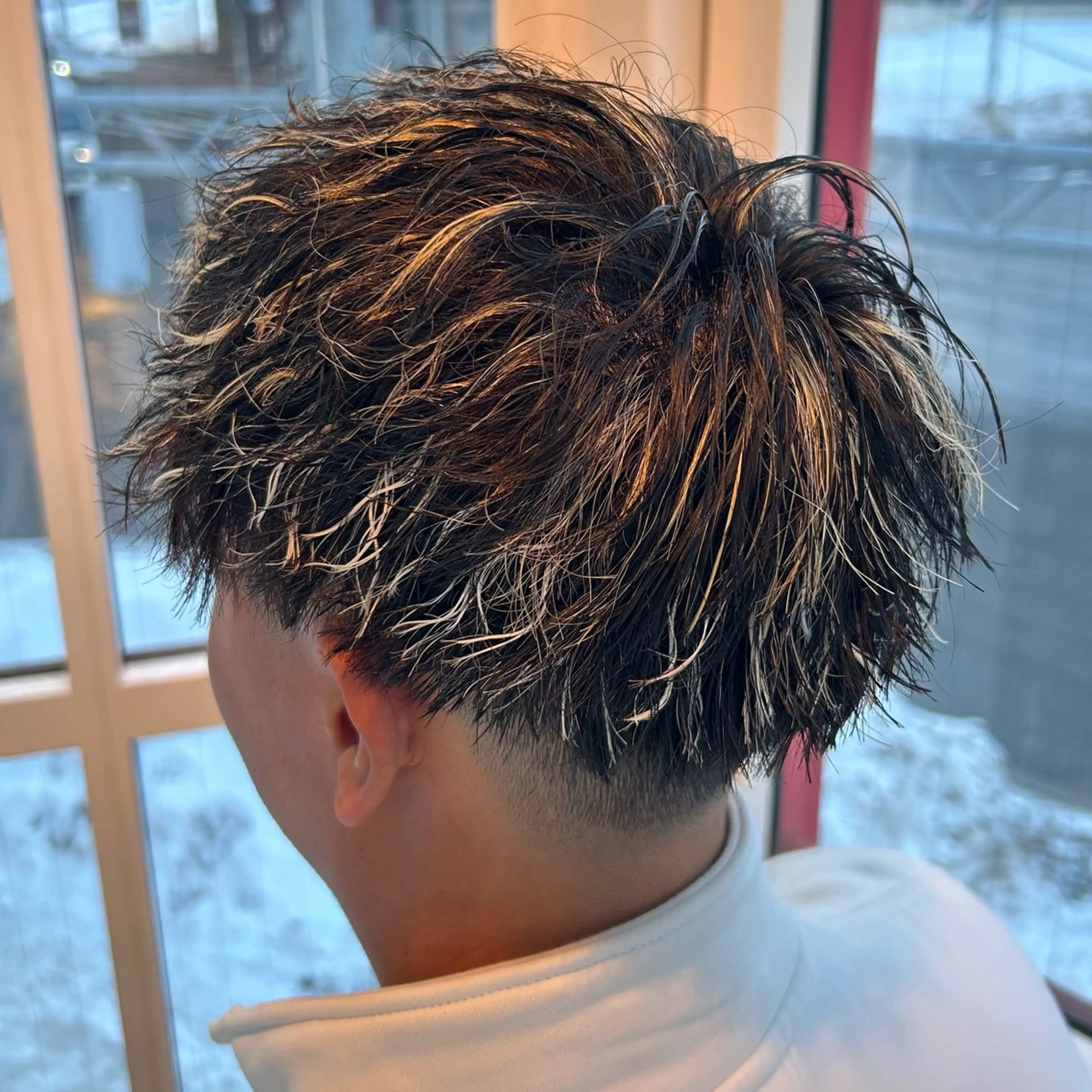 カラー パーマ メンズ フェザーパーマ メンズパーマ 波巻きパーマ カット ヘアカラー パーマ yori所属・メンズパーマ/メンズ カット/たばたよしきのヘアスタイル