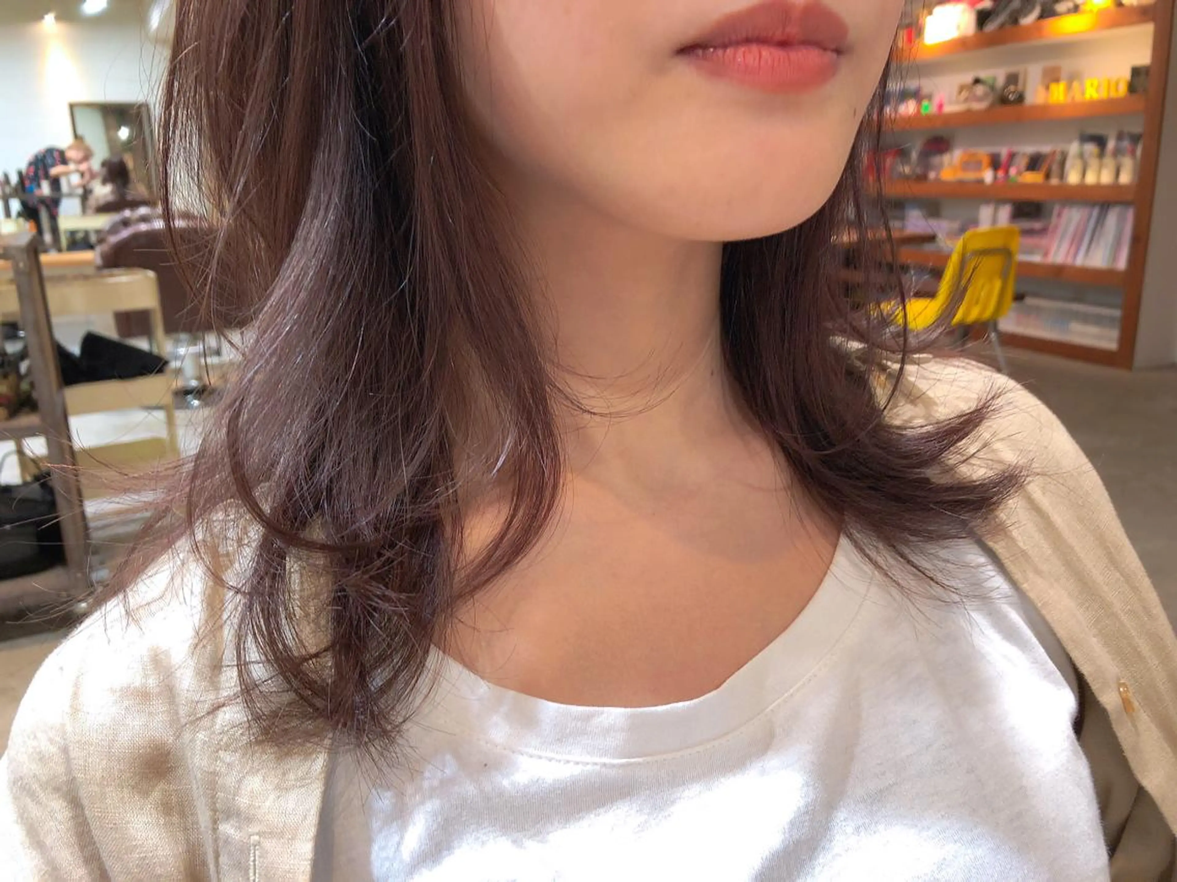 セミロング カラー グレージュ ラベンダーカラー ラベンダーグレージュ ラベンダーグレー ヘアカラー トリートメント ⭐️ハイクオリティ カラー杉本雄志⭐️のヘアスタイル