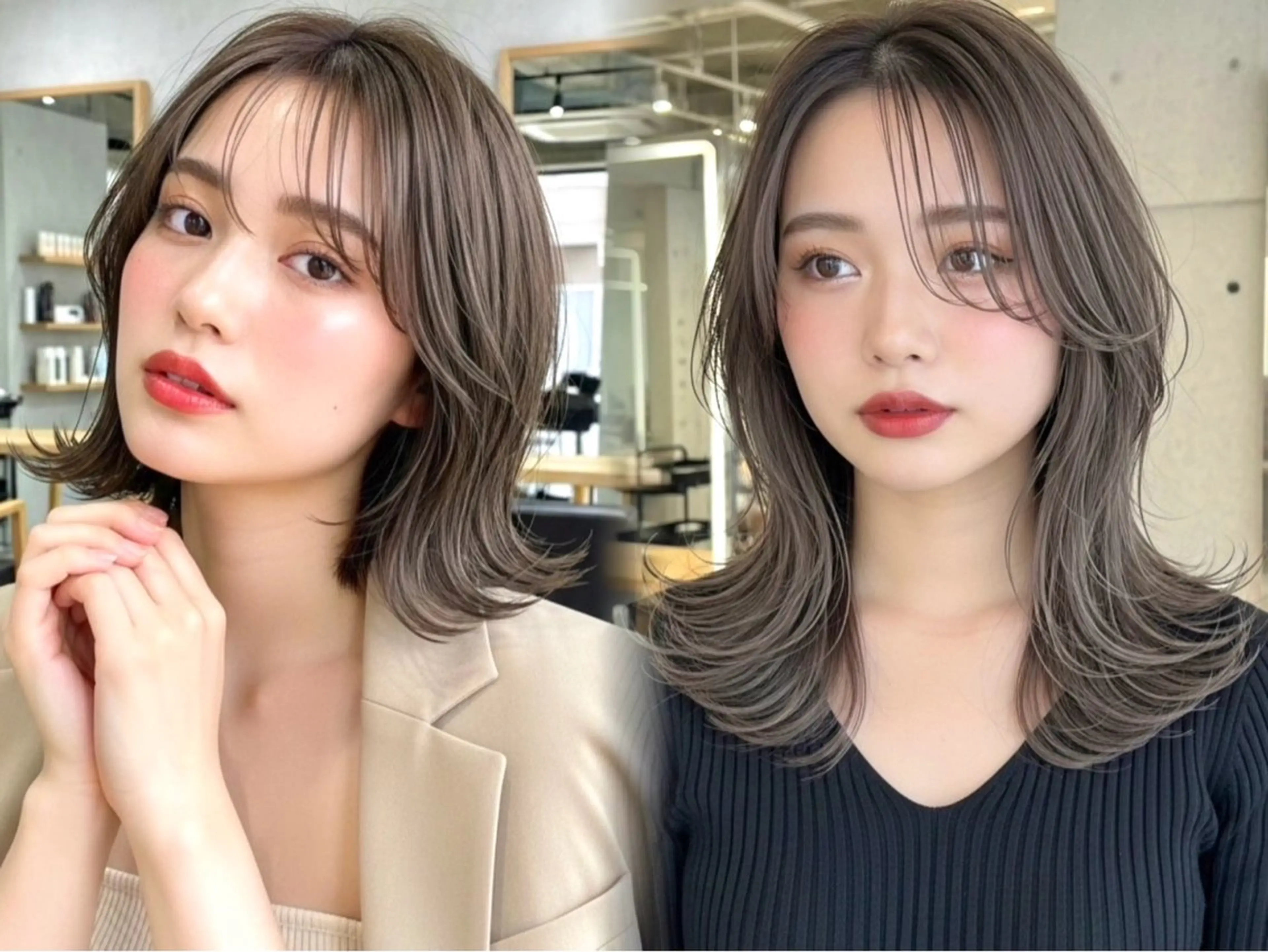 ミディアム 似合わせボブ✖️ 韓国レイヤー✨小関のヘアスタイル