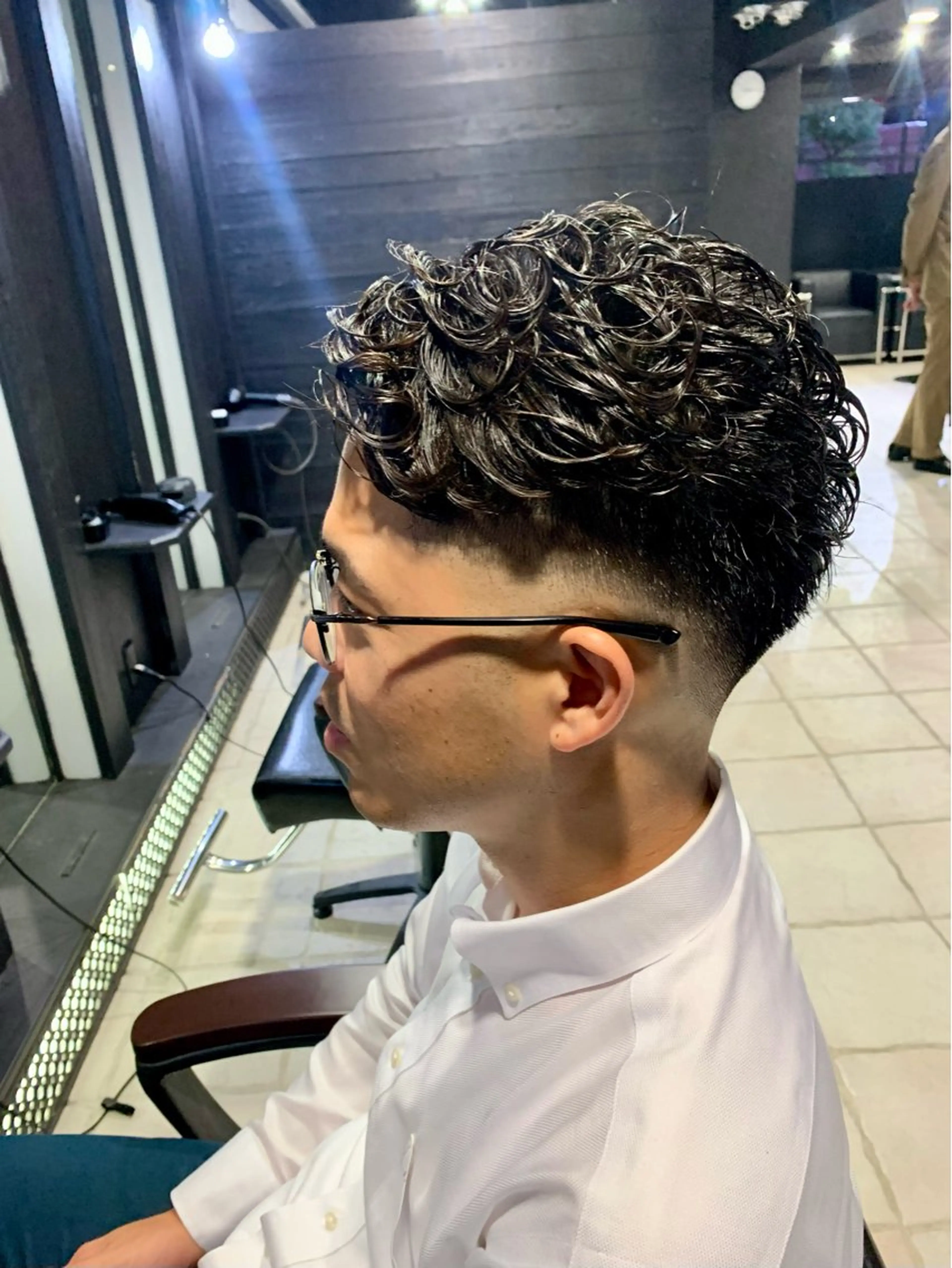 ショート カット パーマ ヘアセット メンズパーマ/難波/ 心斎橋　室園亮佑のヘアスタイル