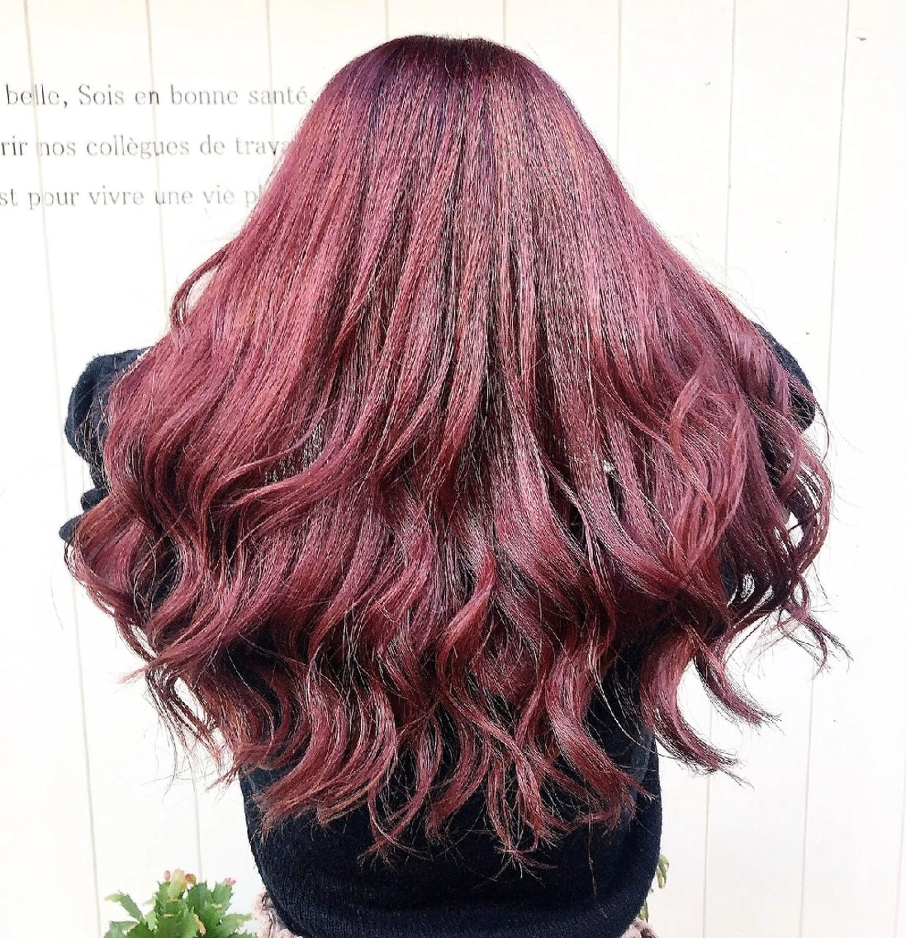 カラー レッドカラー grandage 北千住のヘアスタイル