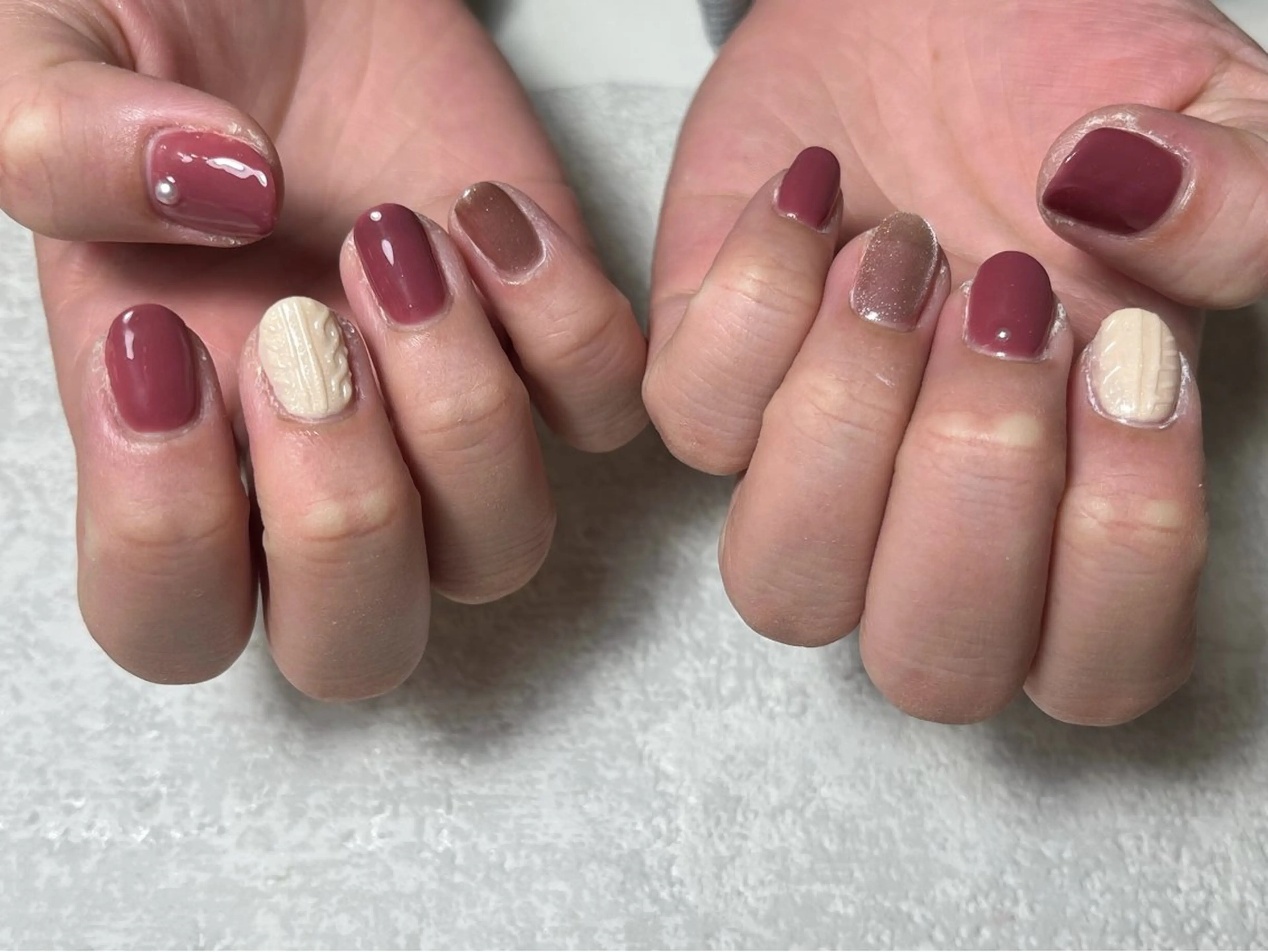 ネイル オーロラネイル フットネイル フレンチネイル ジェルネイル 韓国ネイル ハンドネイル kikinail 溝の口のネイルデザイン