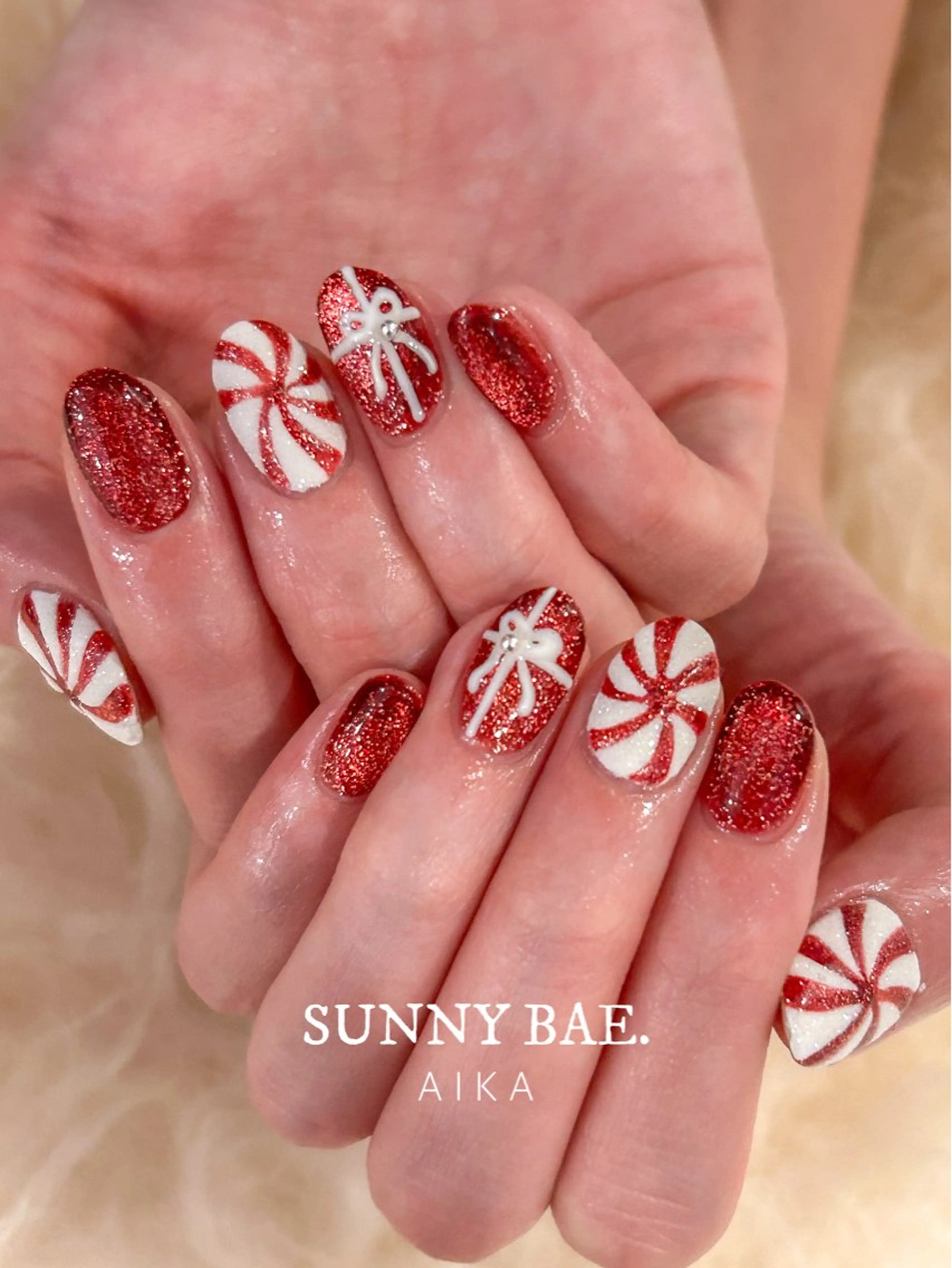 ネイル フラッシュネイル スカルプネイル 冬ネイル クリスマス Made By AIKAのネイルデザイン