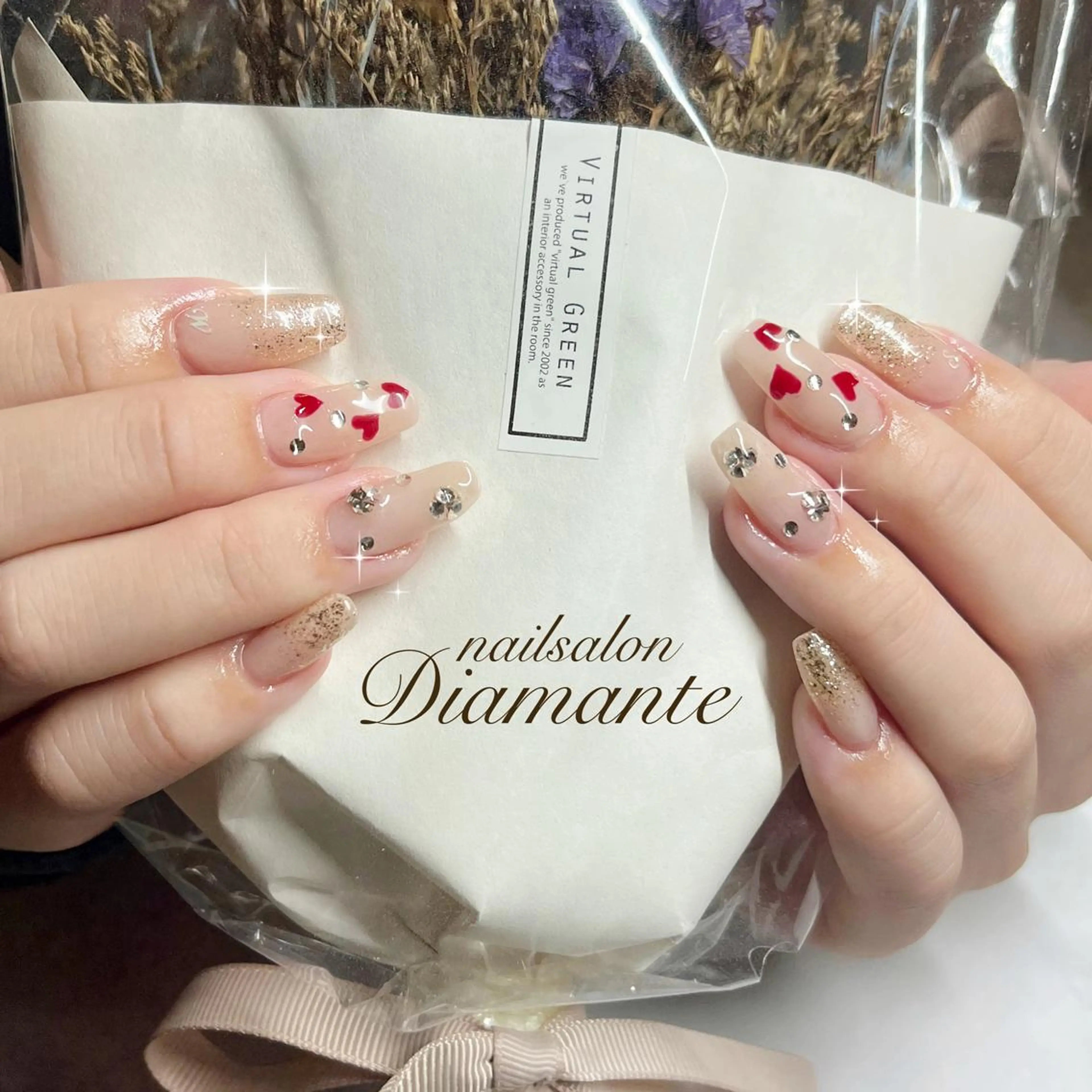 ネイル バレンタイン ディアマンテ𓏸𓈒 フェイシャル/ネイルのエステ・リラクイメージ