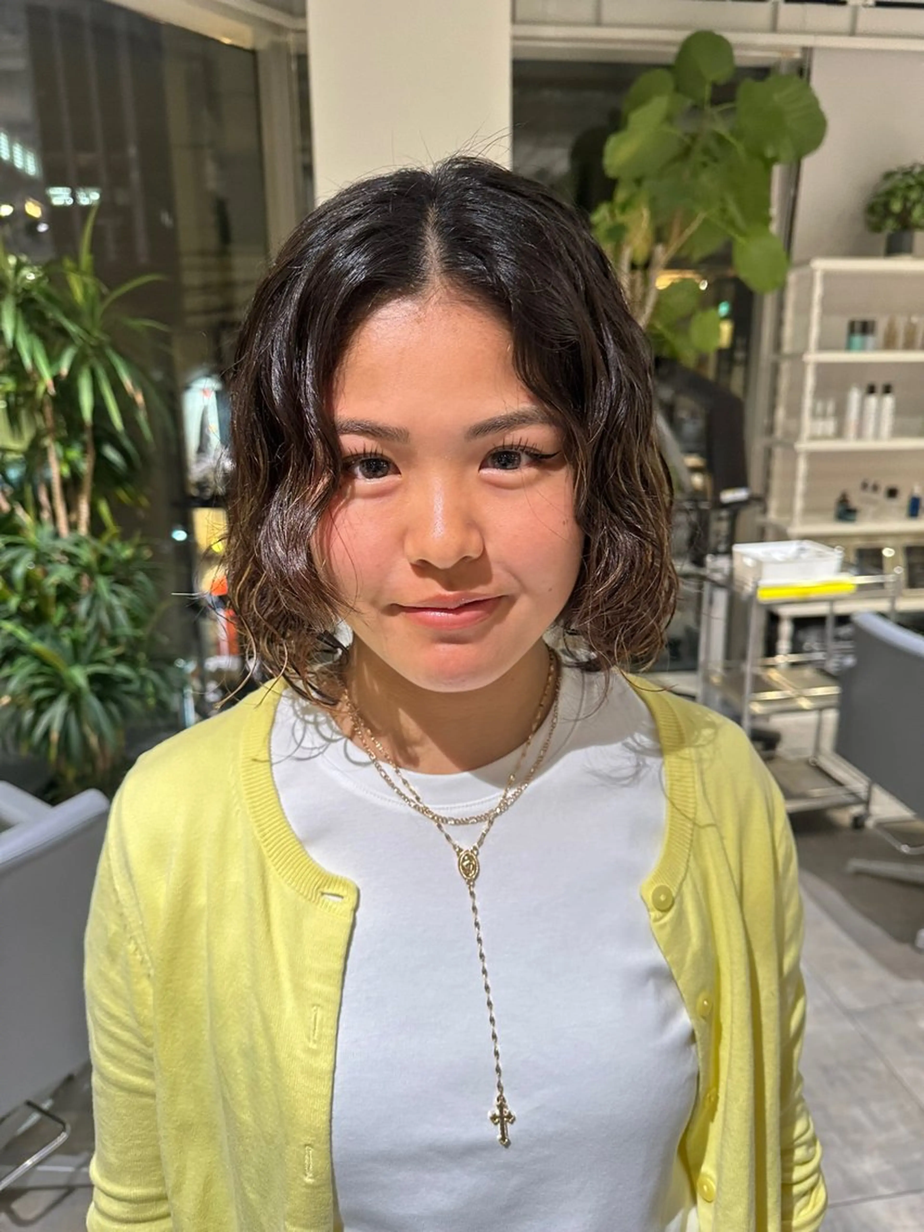 ミディアム パーマ パーマ 渚音 nanoのヘアスタイル