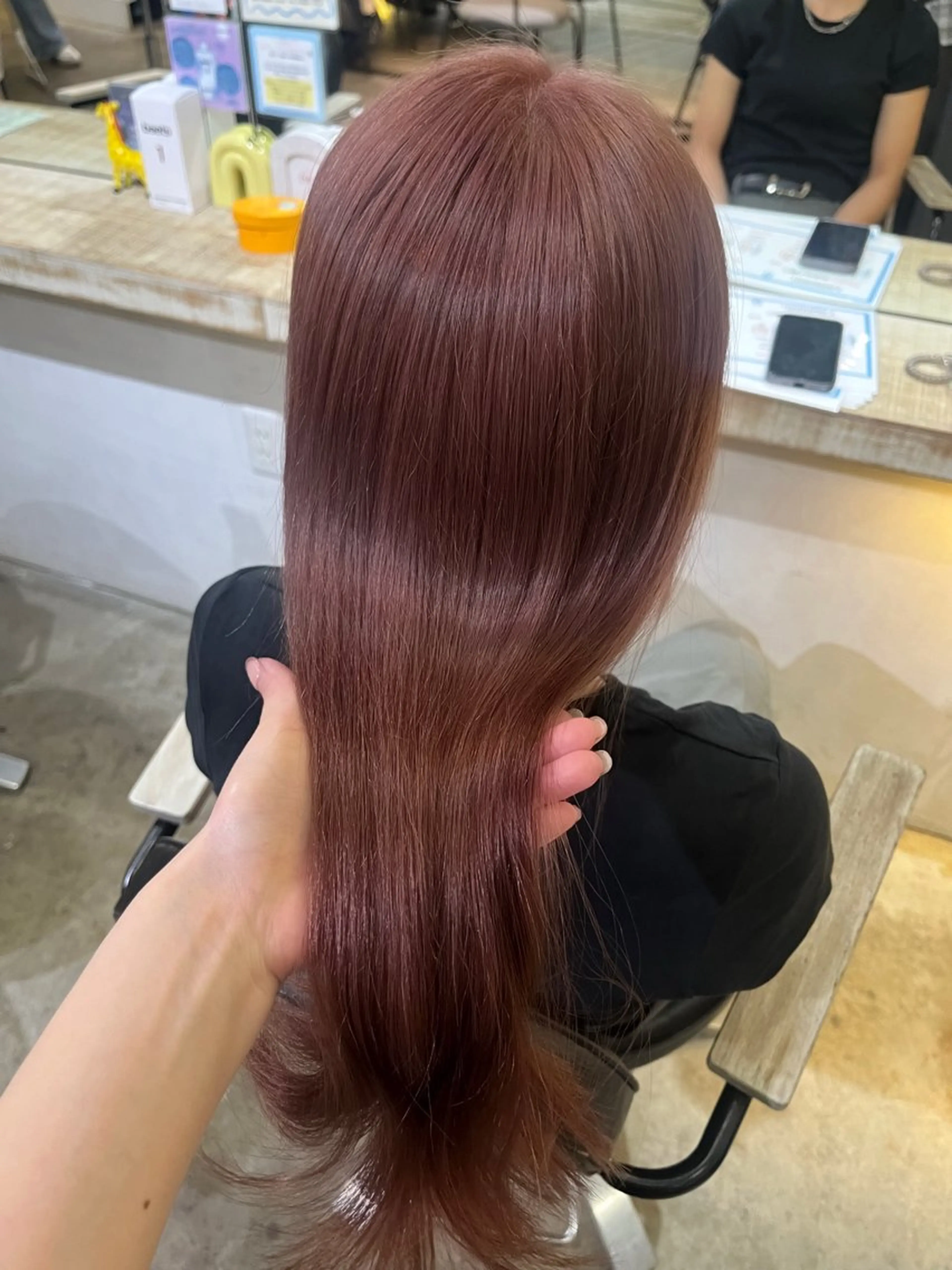 ロング カット ヘアカラー トリートメント 小顔カット/韓国 カラー🌙shikiのヘアスタイル