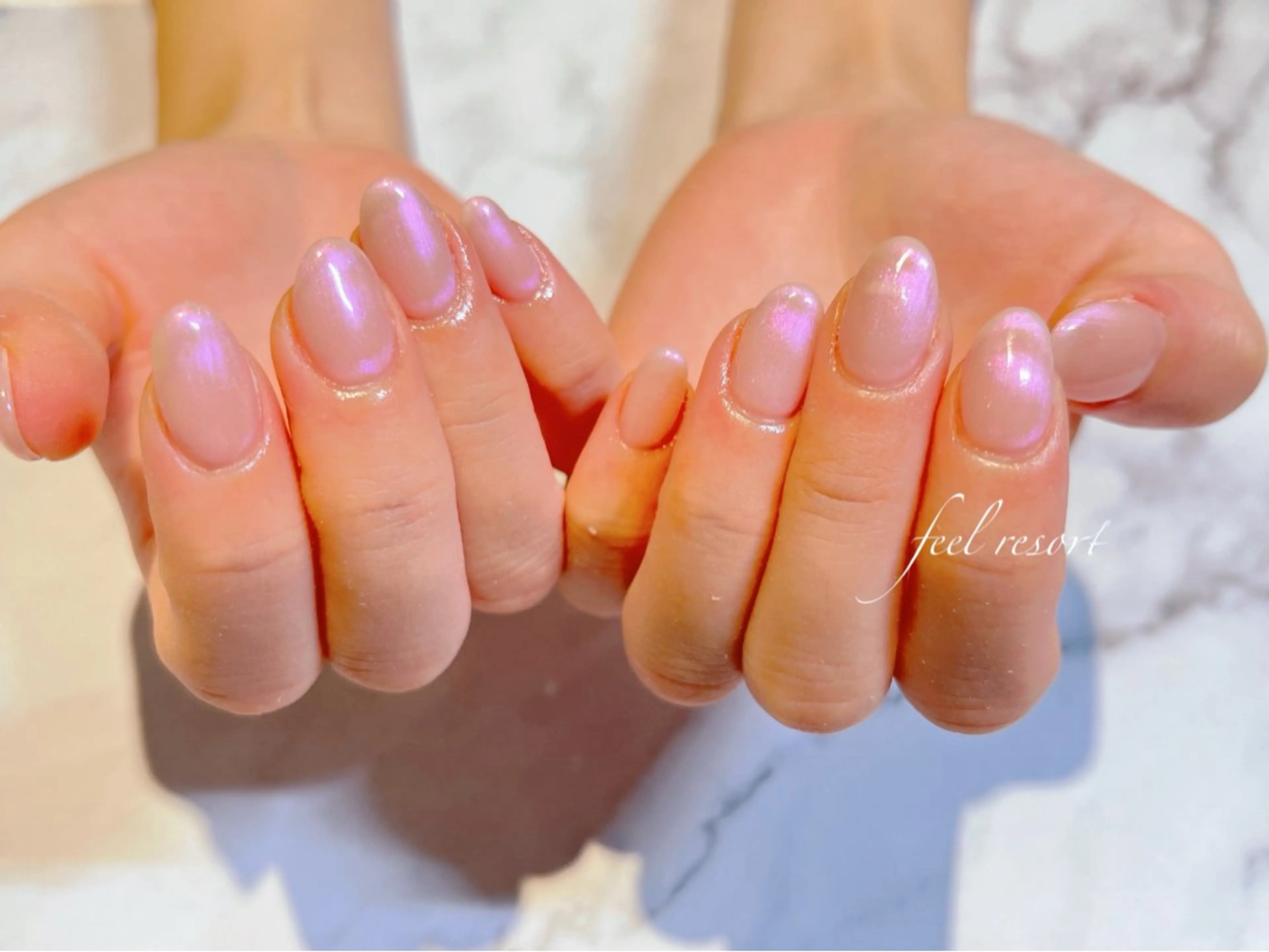 ネイル 長さ出し フットネイル フレンチネイル ジェルネイル ガラスフレンチ Lien（リアン） 銀座駅6分のネイルデザイン