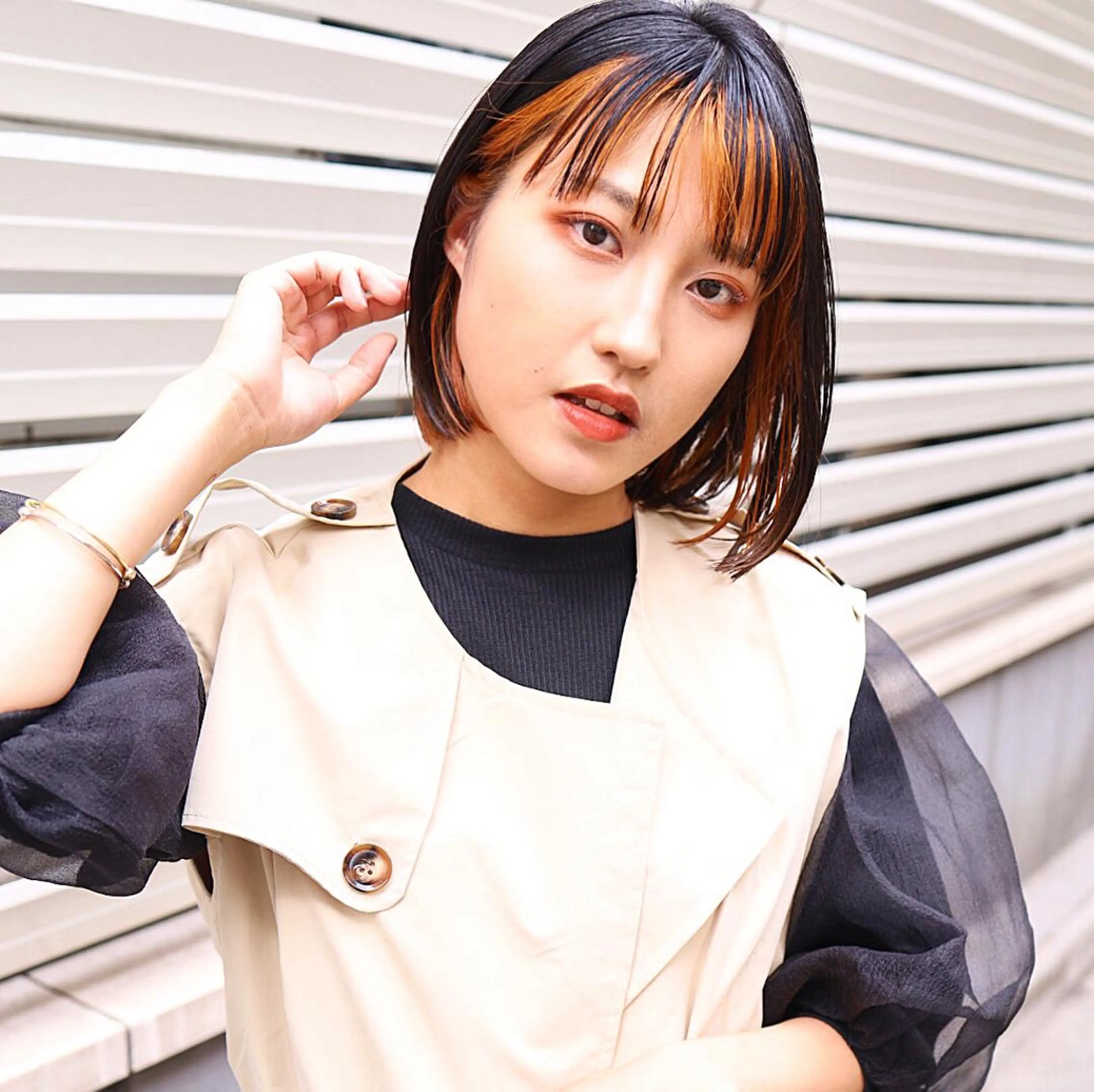 【🎨インナーカラー🎨】➕全体カラー➕カット➕[5STEPヒト幹細胞トリートメント]の写真