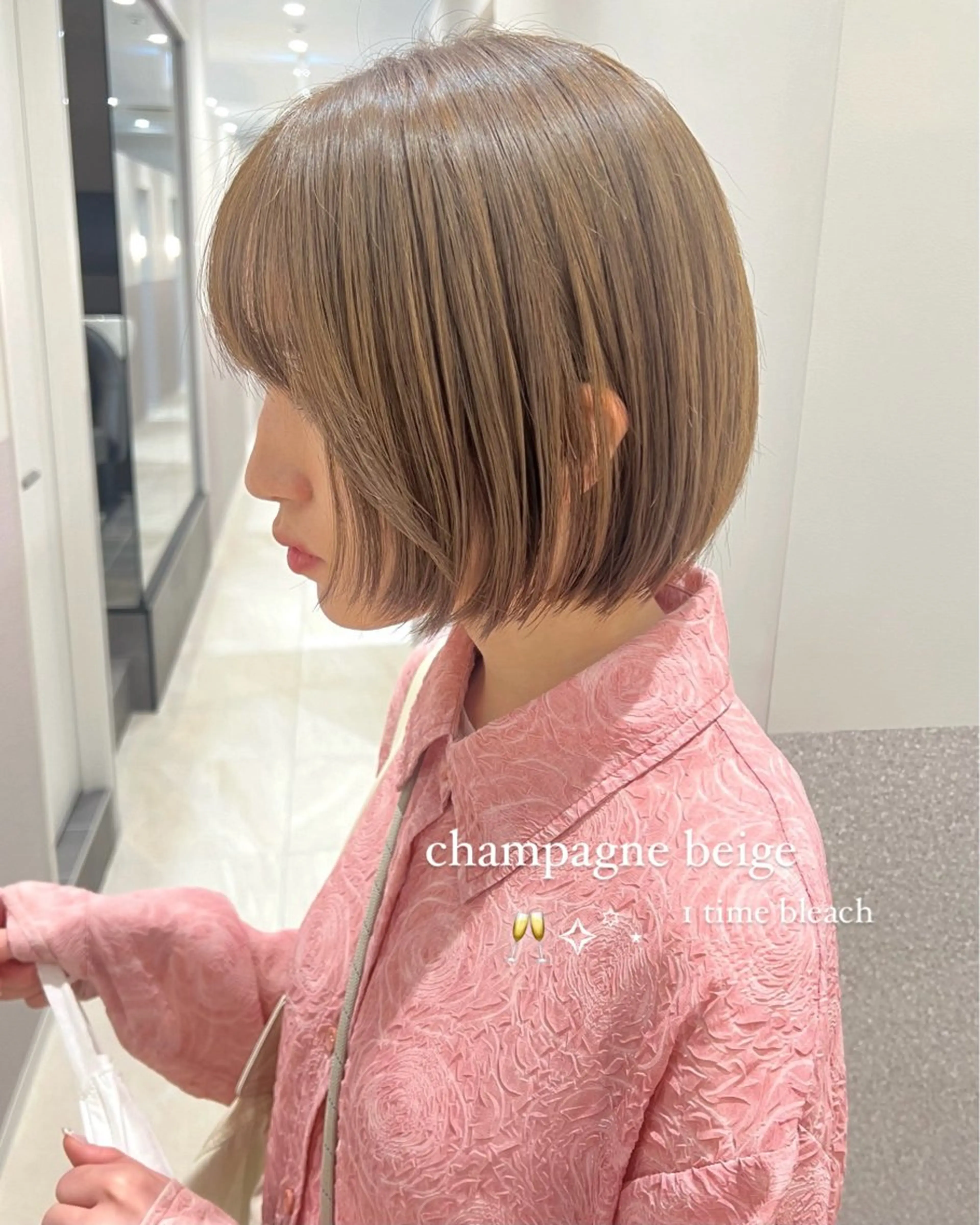 ショート カラー 透明感カラー 似合わせカット ヘアカラー トリートメント 赤み消し/透明感 🪽◝✩ 武者春花のヘアスタイル