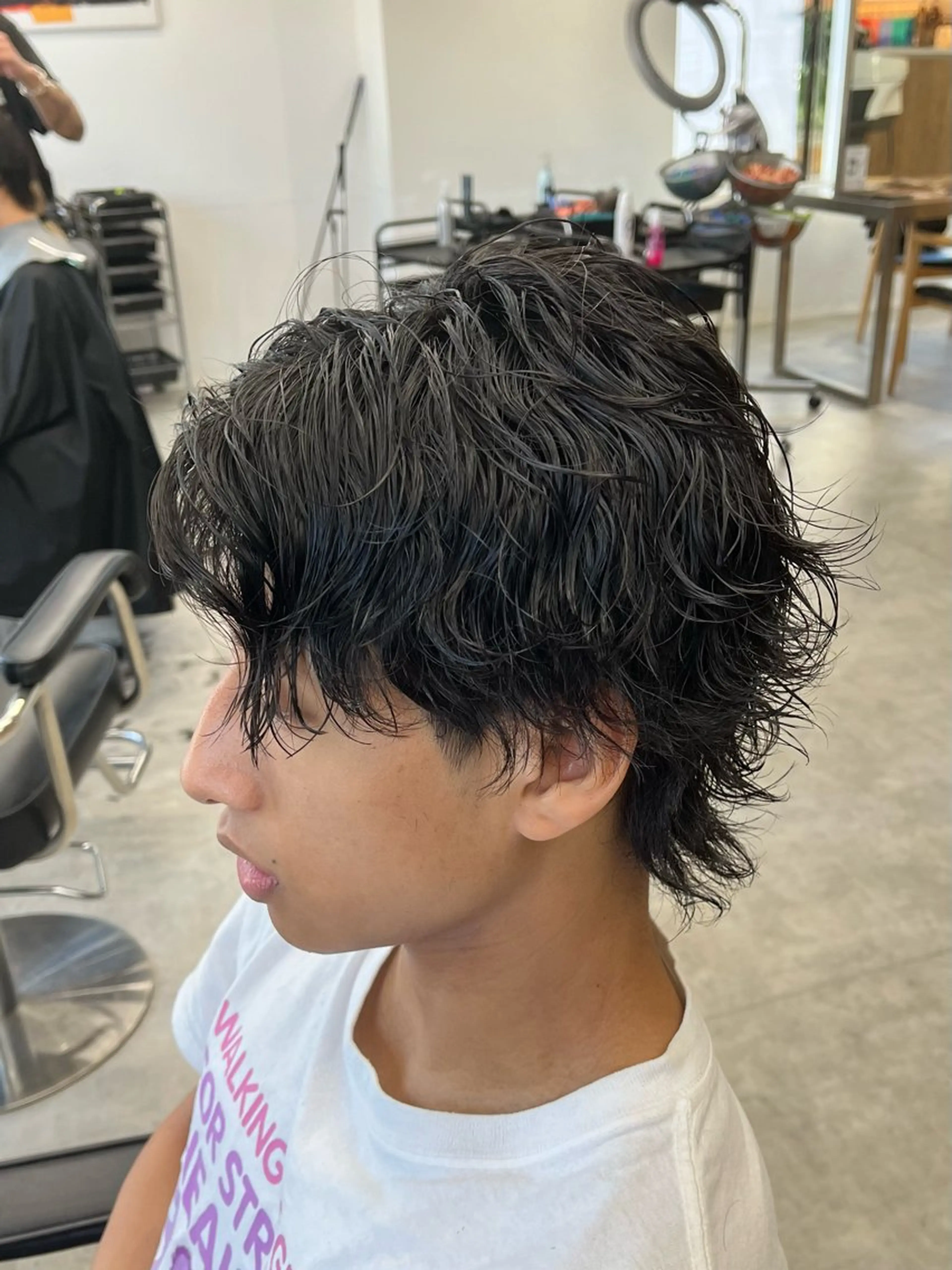 ショート パーマ メンズ メンズパーマ 波巻きパーマ スパイラルパーマ カット パーマ 新潟メンズパーマ 新潟駅/小田拓実のヘアスタイル