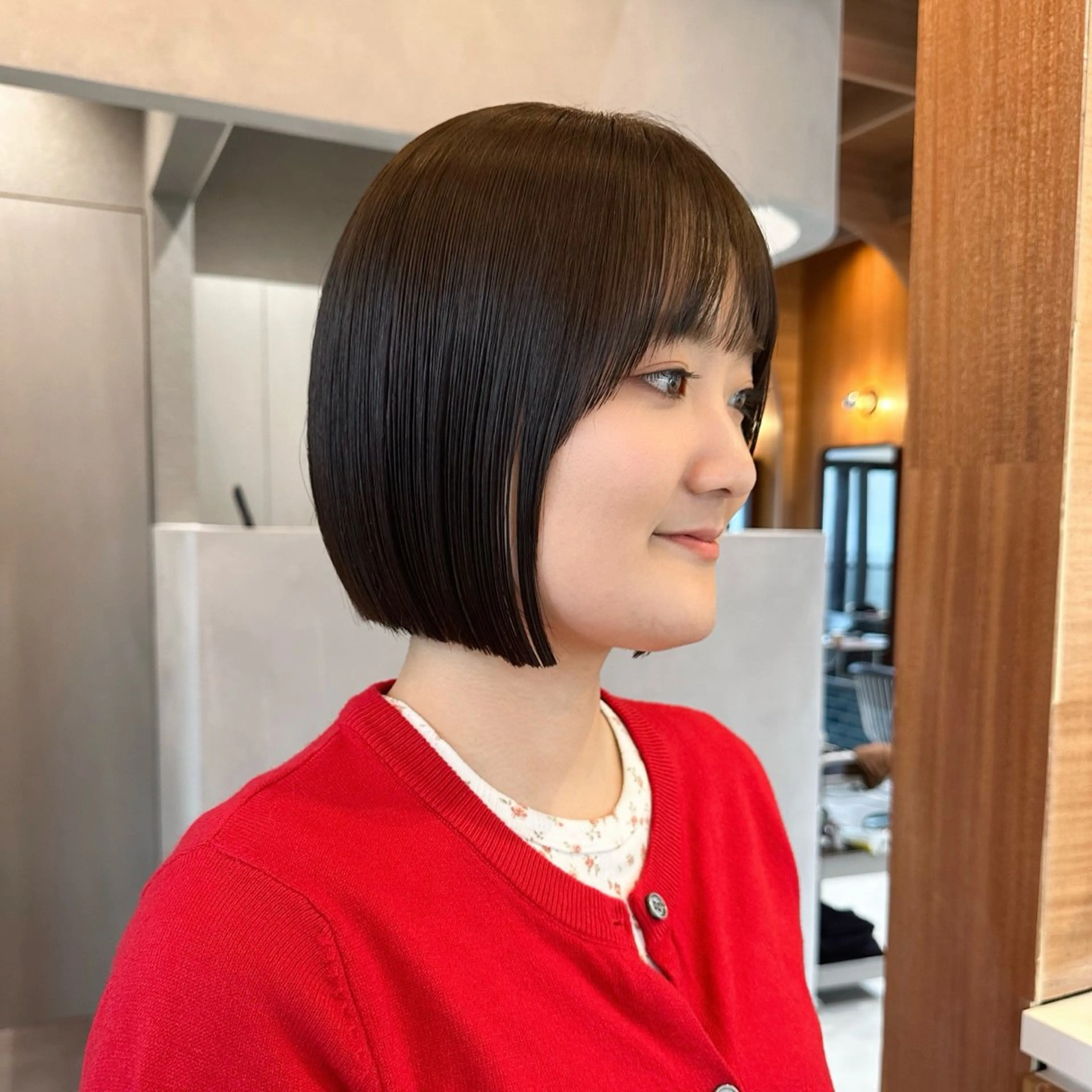 ミディアム カット 縮毛矯正 トリートメント ボブ　フレンチボブ/ レイヤー縮毛Yukiのヘアスタイル