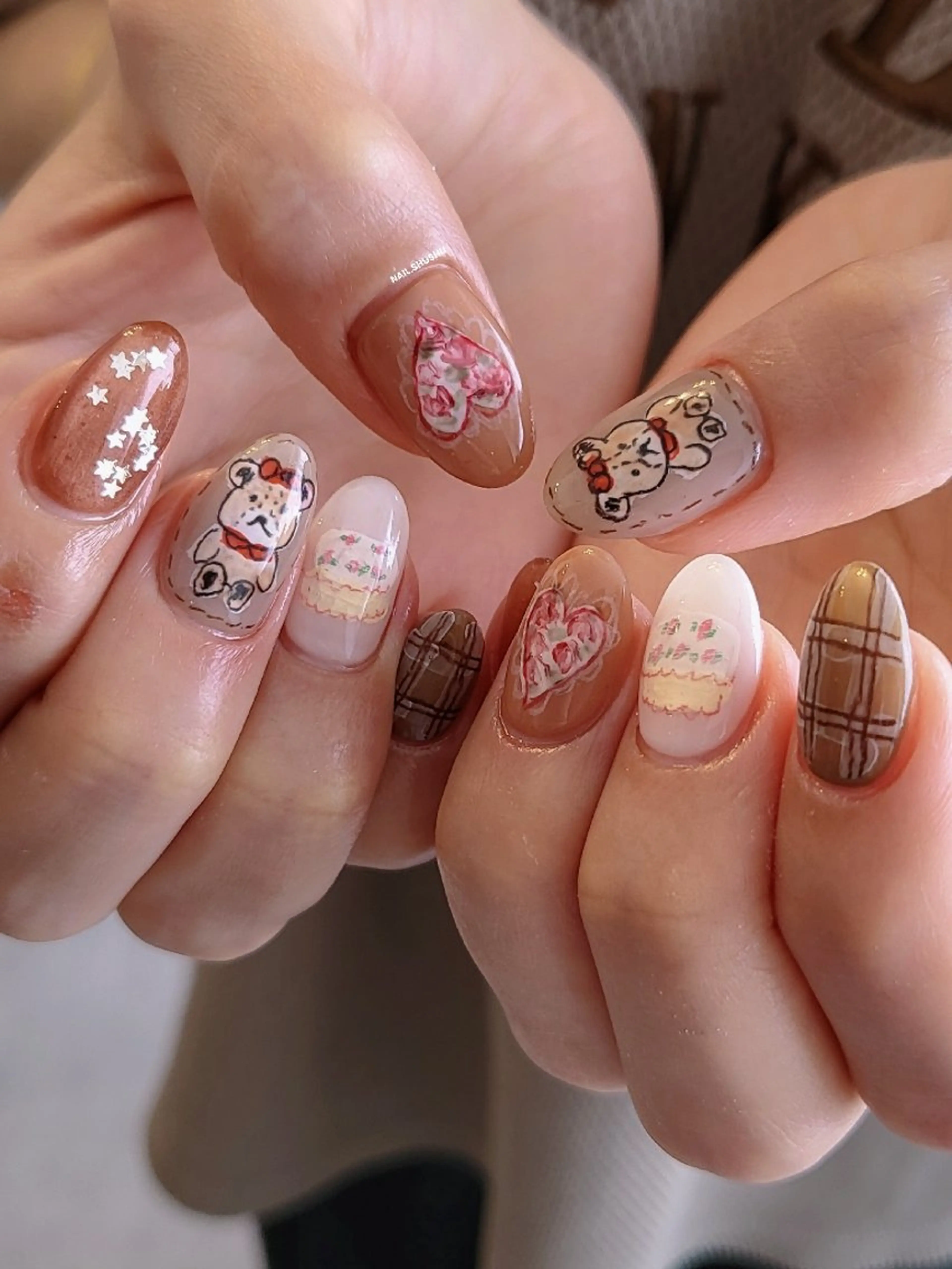 ネイル ハンドネイル 3dパーツ/流行り 👧shushu❤️のネイルデザイン