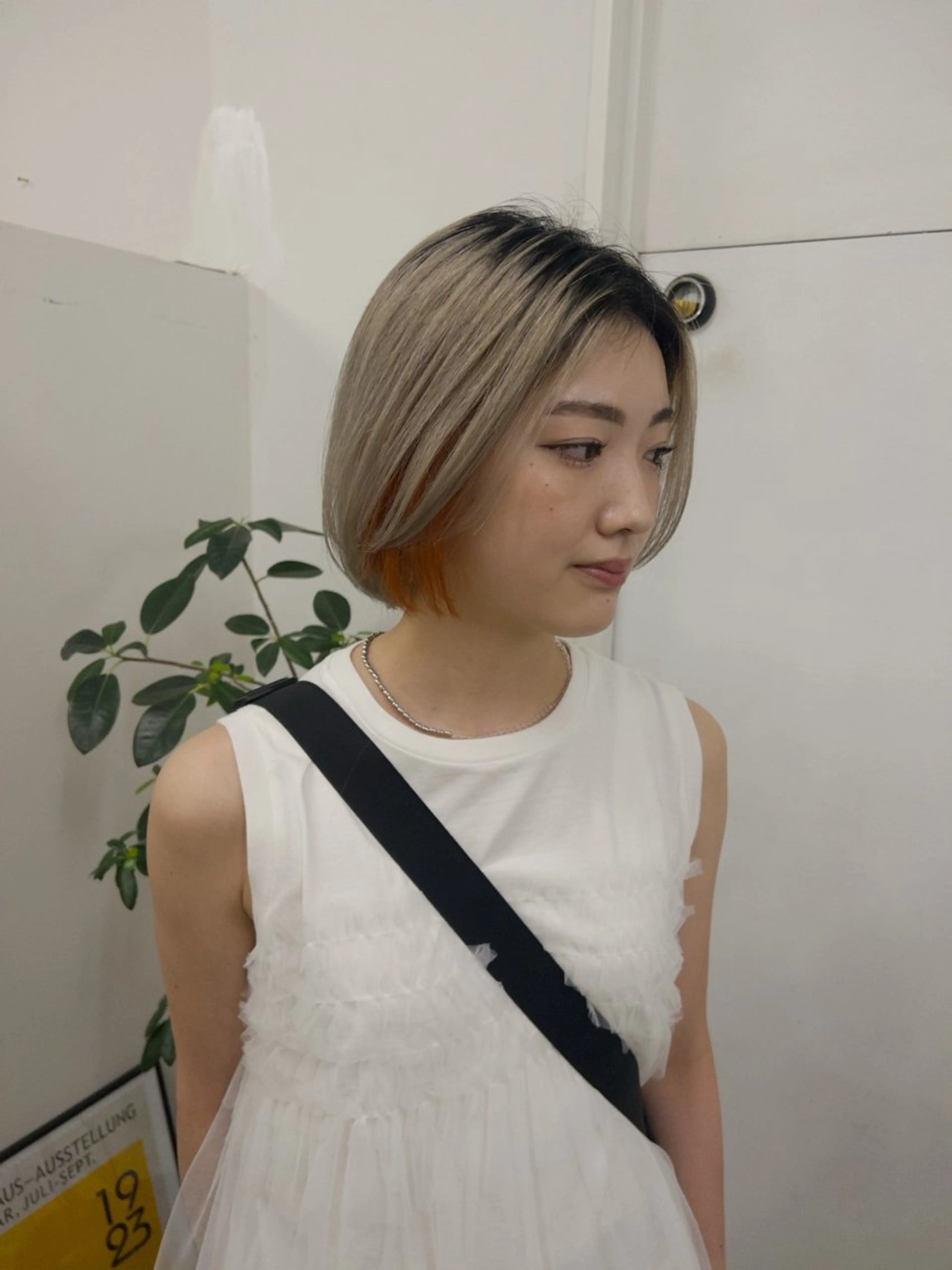 ショート カラー オレンジ Kii/fiika/ 天神今泉🍑neneのヘアスタイル