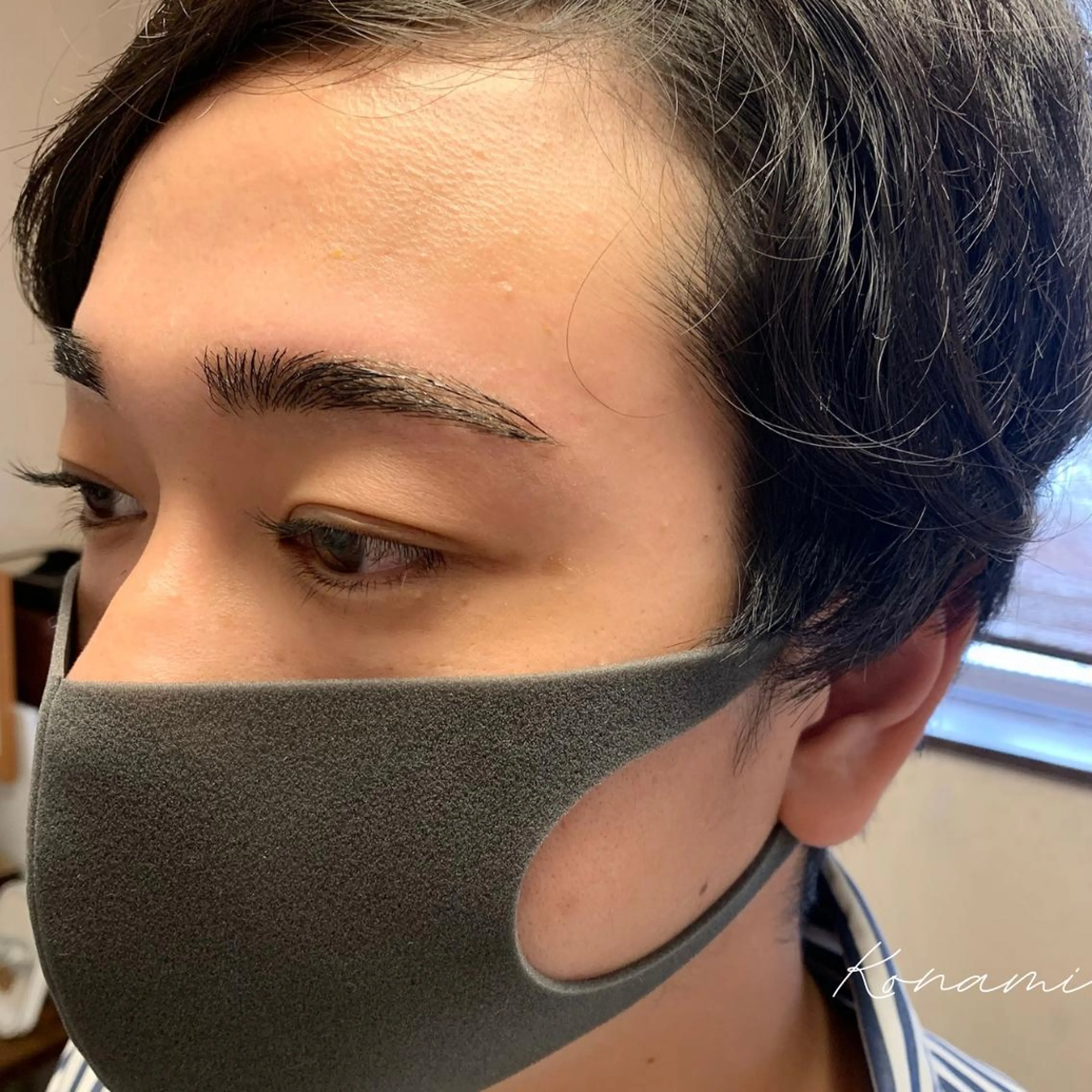 メンズ アイブロウ ワックス脱毛 シードリン 府内店 小波のヘアスタイル