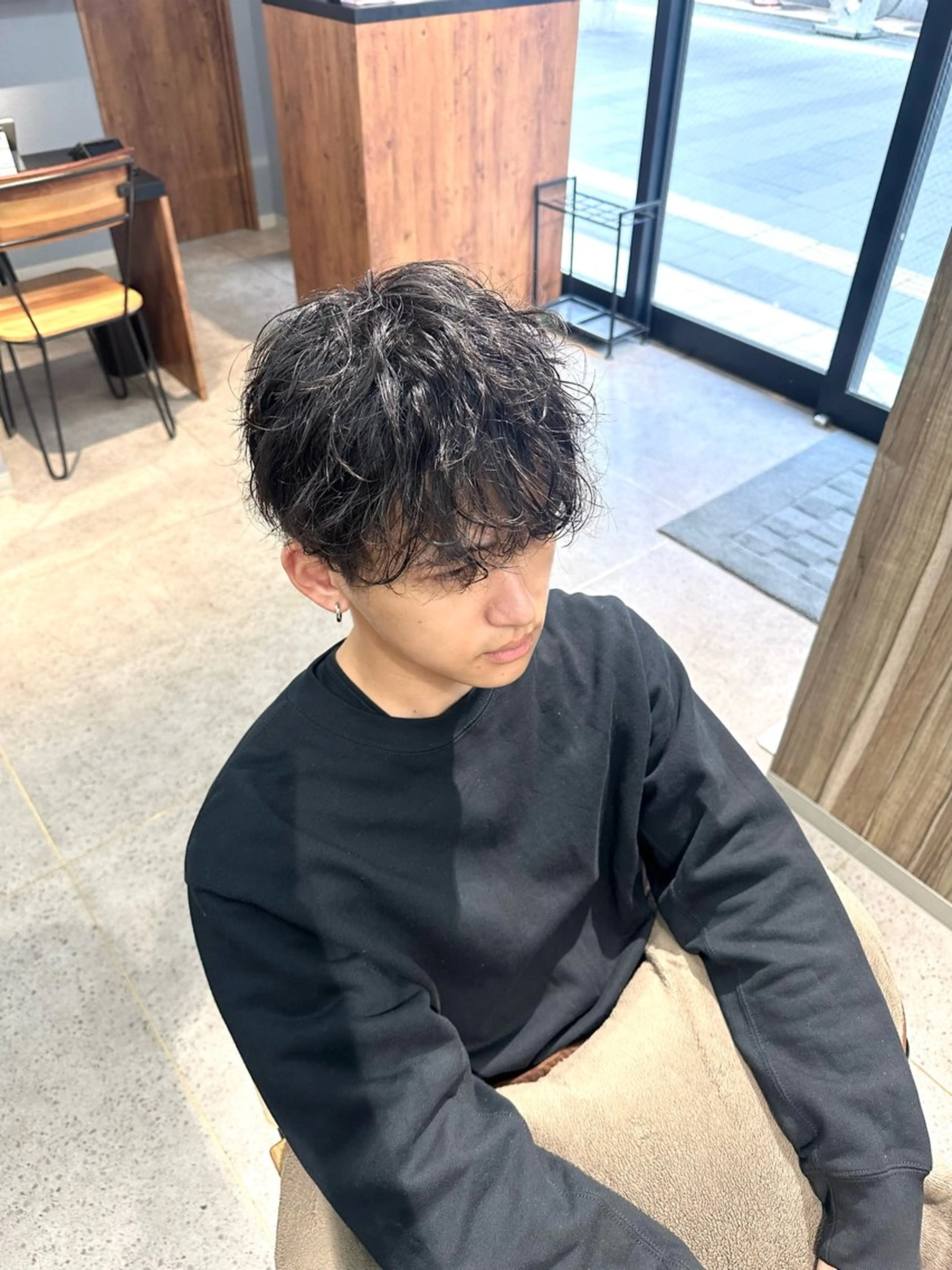 パーマ メンズ カラーモデル０円／ 🎀Nanase‎のヘアスタイル