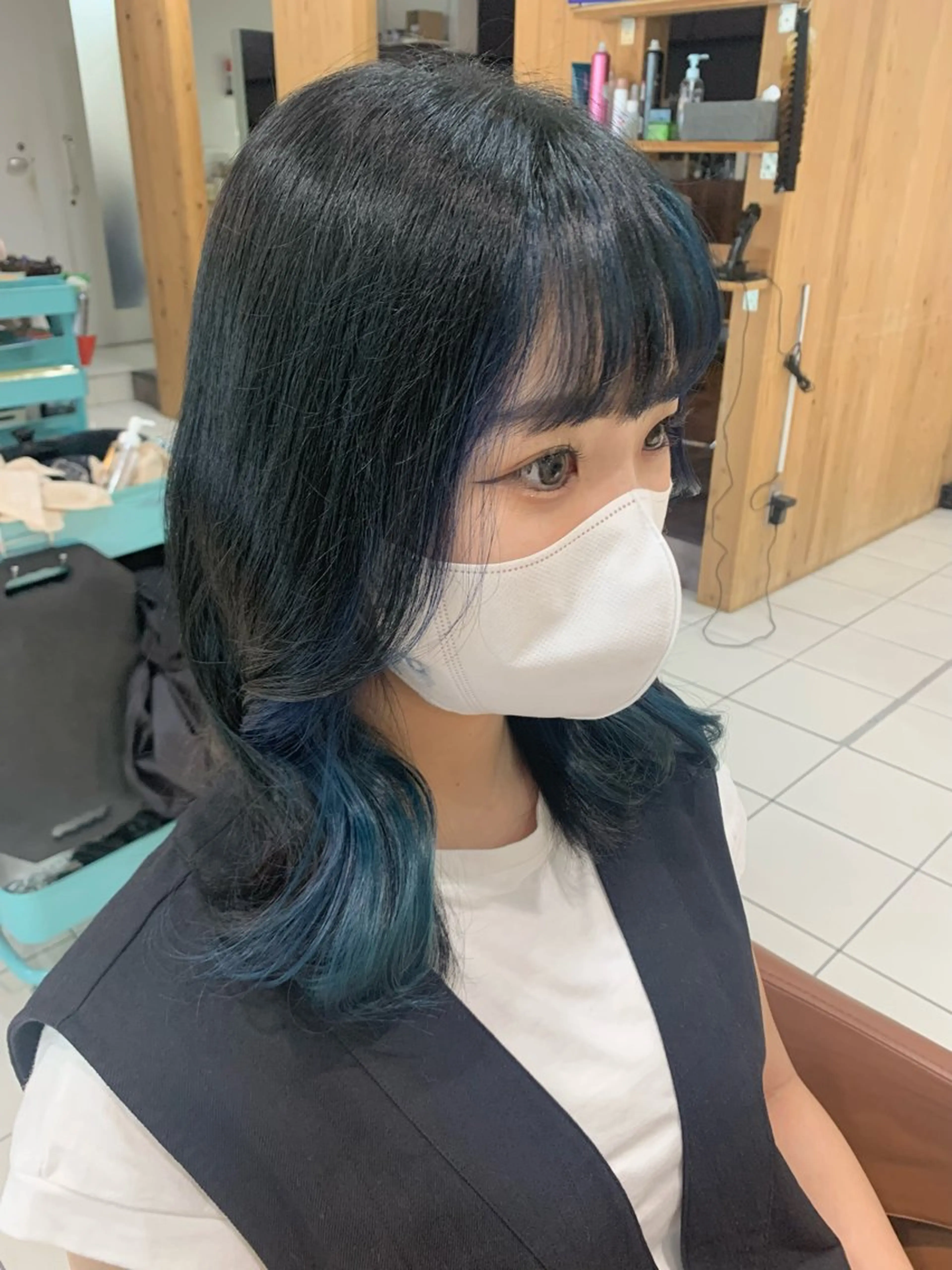 ミディアム MORISAKI ✂︎縮毛矯正のヘアスタイル