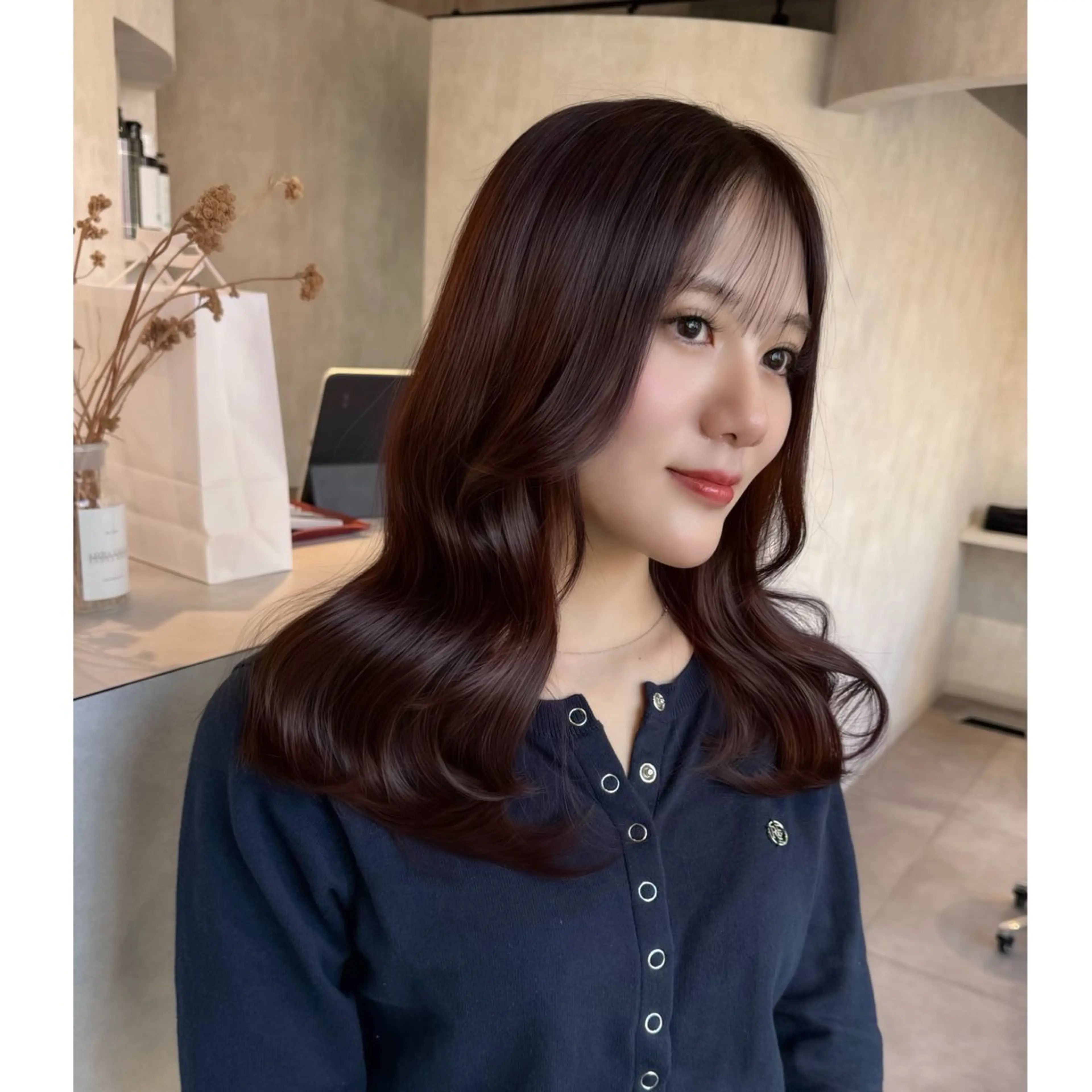 セミロング カラー ブリーチ ヘアカラー miyu /トレンド カラー×艶髪のヘアスタイル