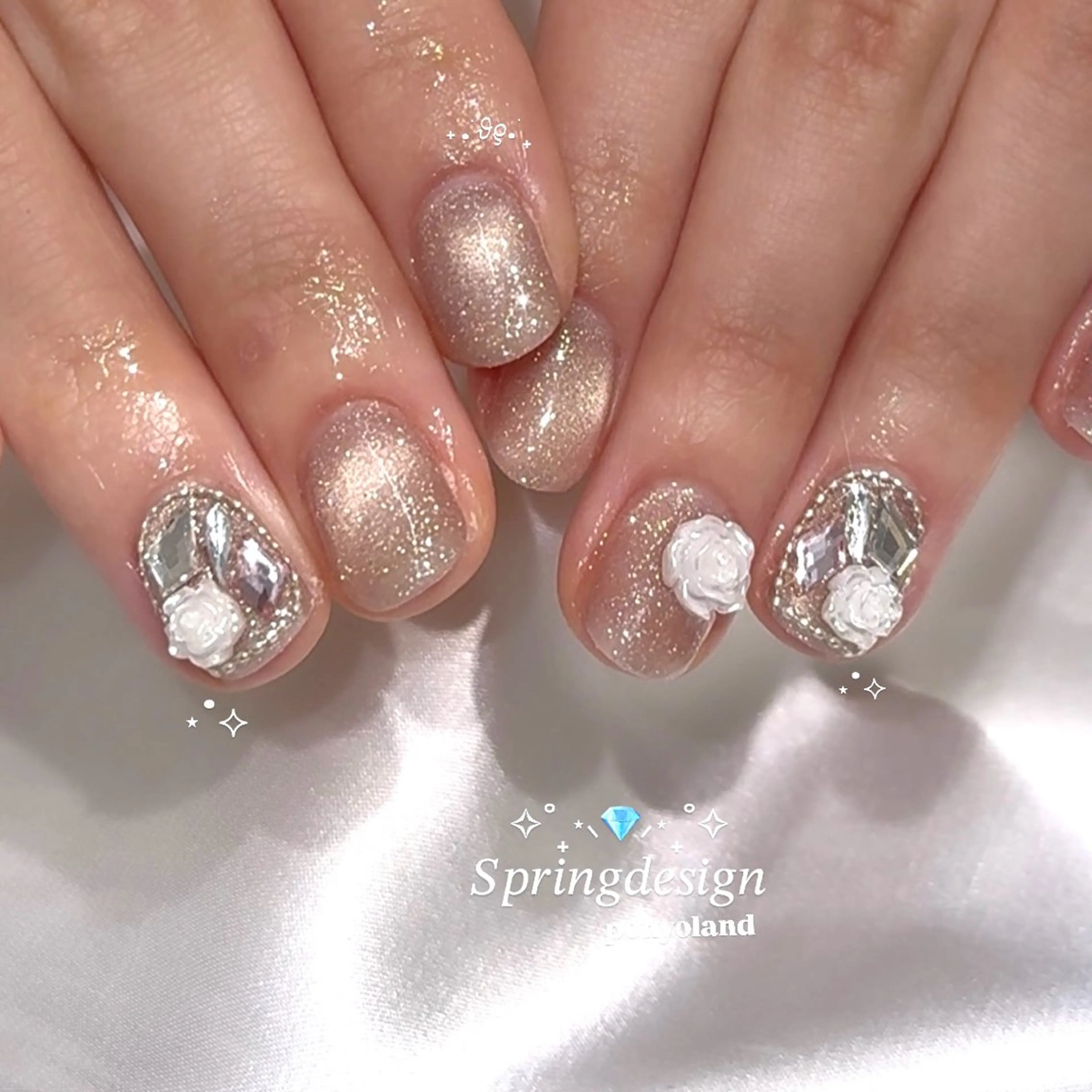 ネイル 春ネイル ハンドネイル ponyoland 目黒/恵比寿💎のネイルデザイン