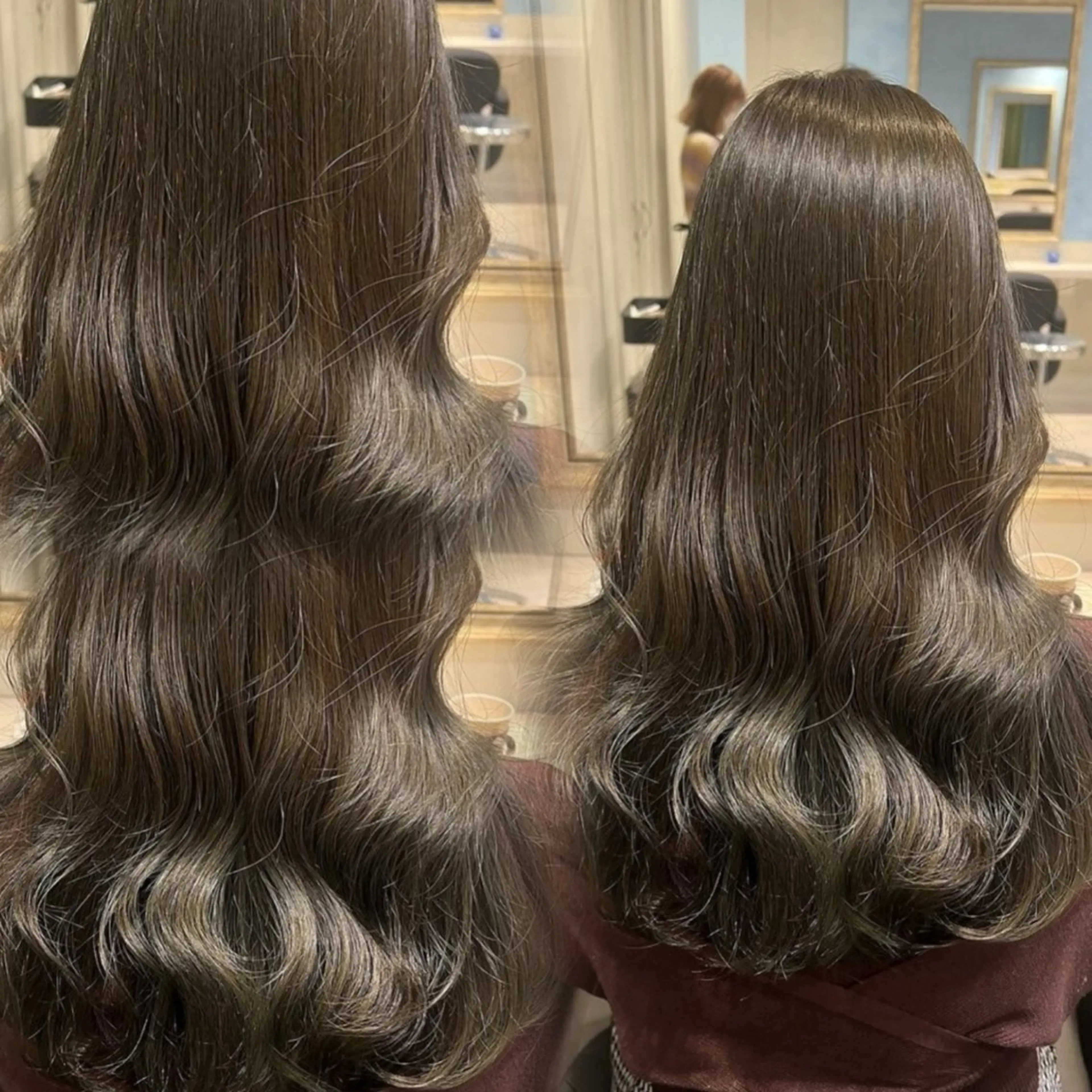 セミロング カラー ヘアカラー トリートメント 💖ダブルカラー/ ケアカラー/レナ💖のヘアスタイル