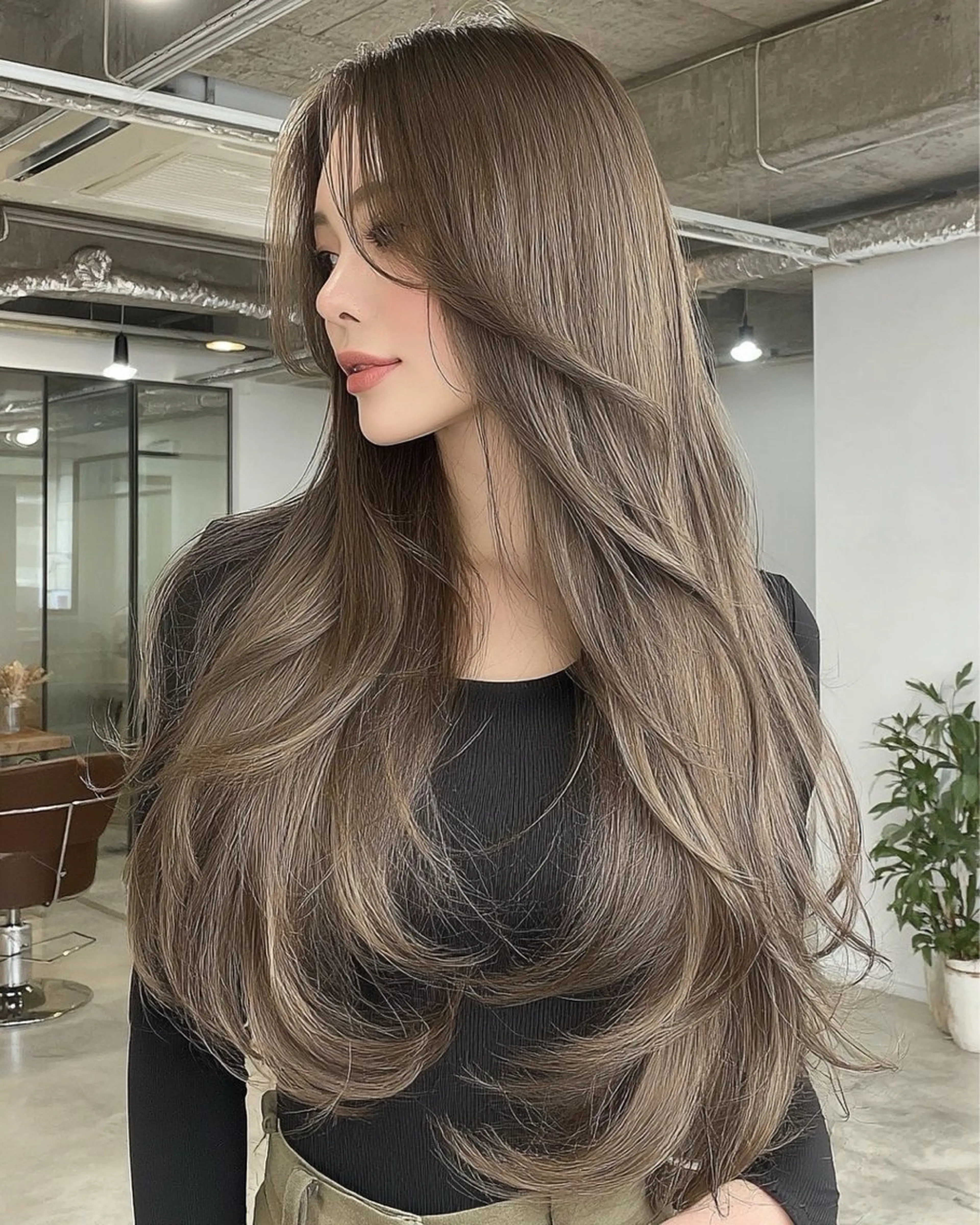 ロング カット 朝田 拓実のヘアスタイル