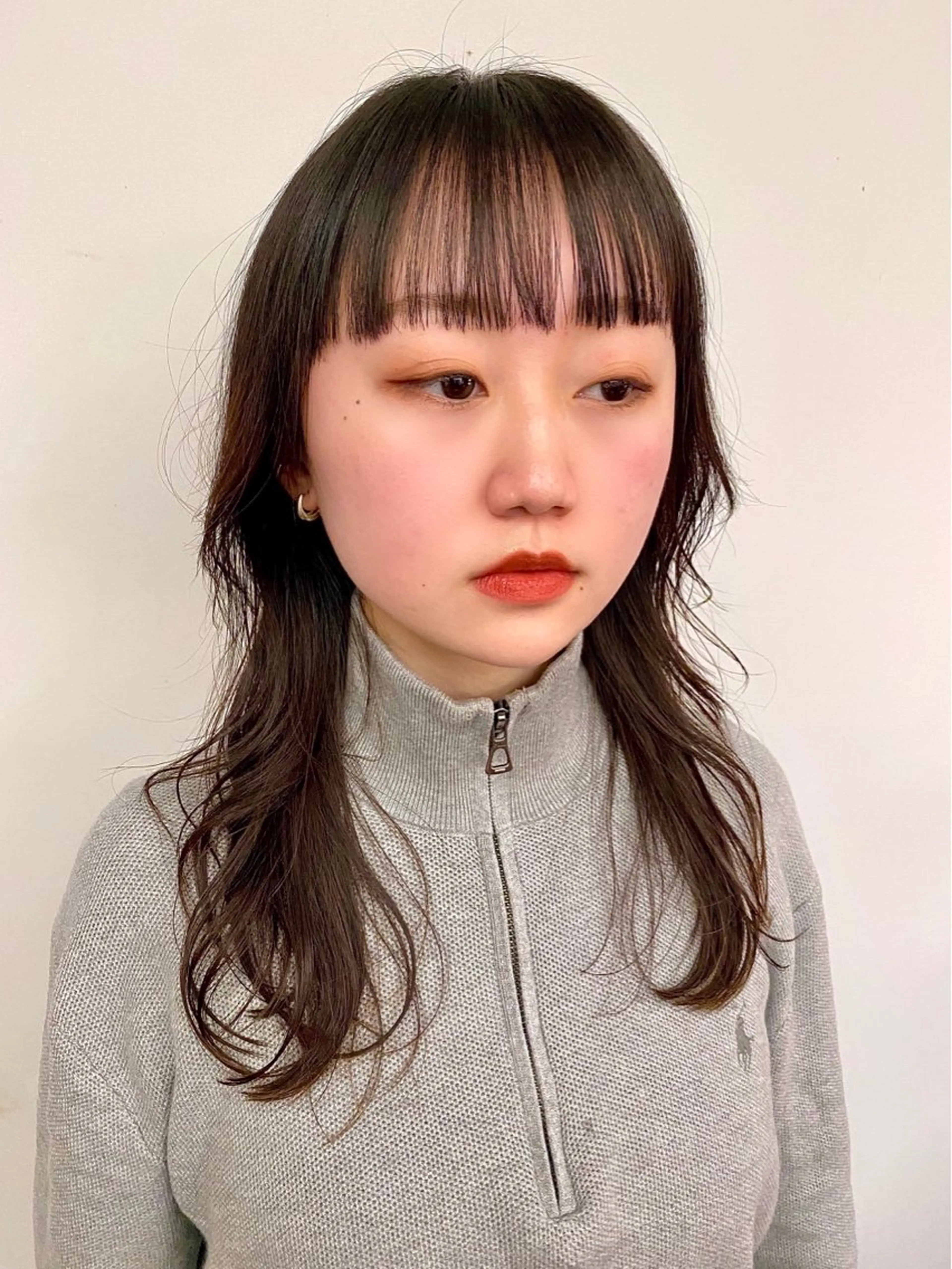 セミロング カラー 似合わせレイヤー/ ニュアンスパーマ高倉のヘアスタイル