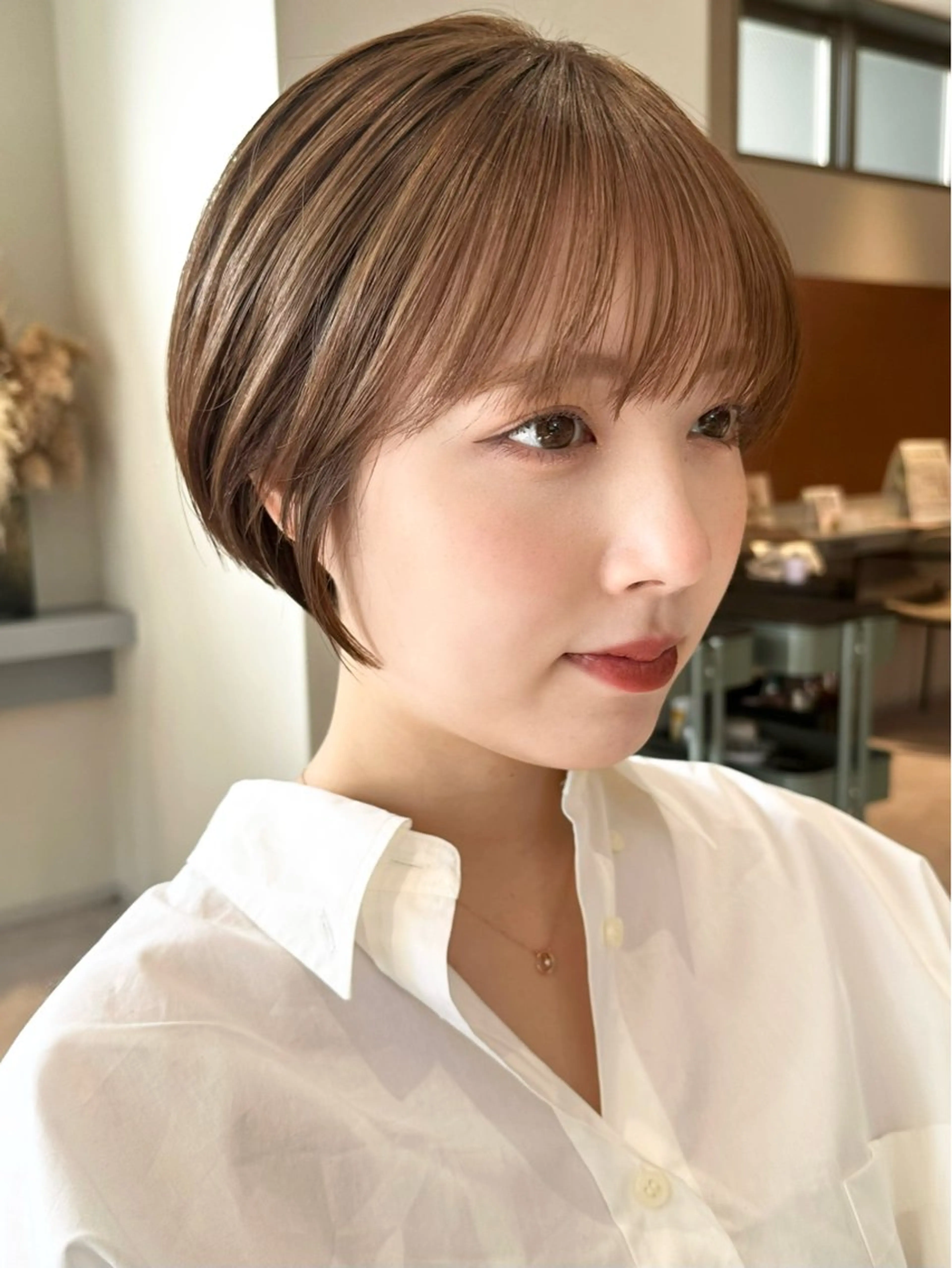 ショート カラー パーマ 👑ショート/ボブ /銀座/ニシオカ👑のヘアスタイル