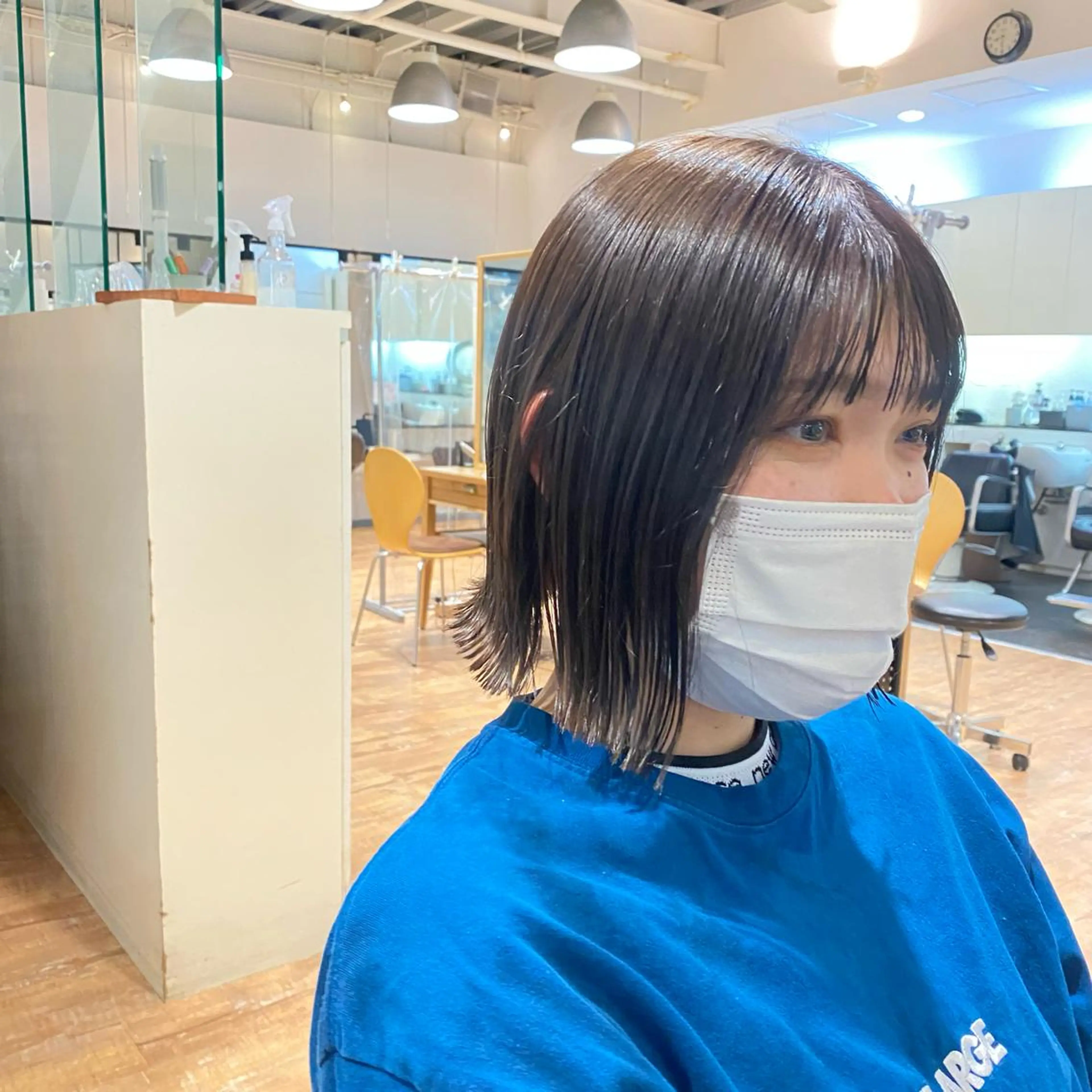 ショート 切りっぱなしボブ ボブ 外ハネヘア rikako ✩ 大宮hips.*のヘアスタイル