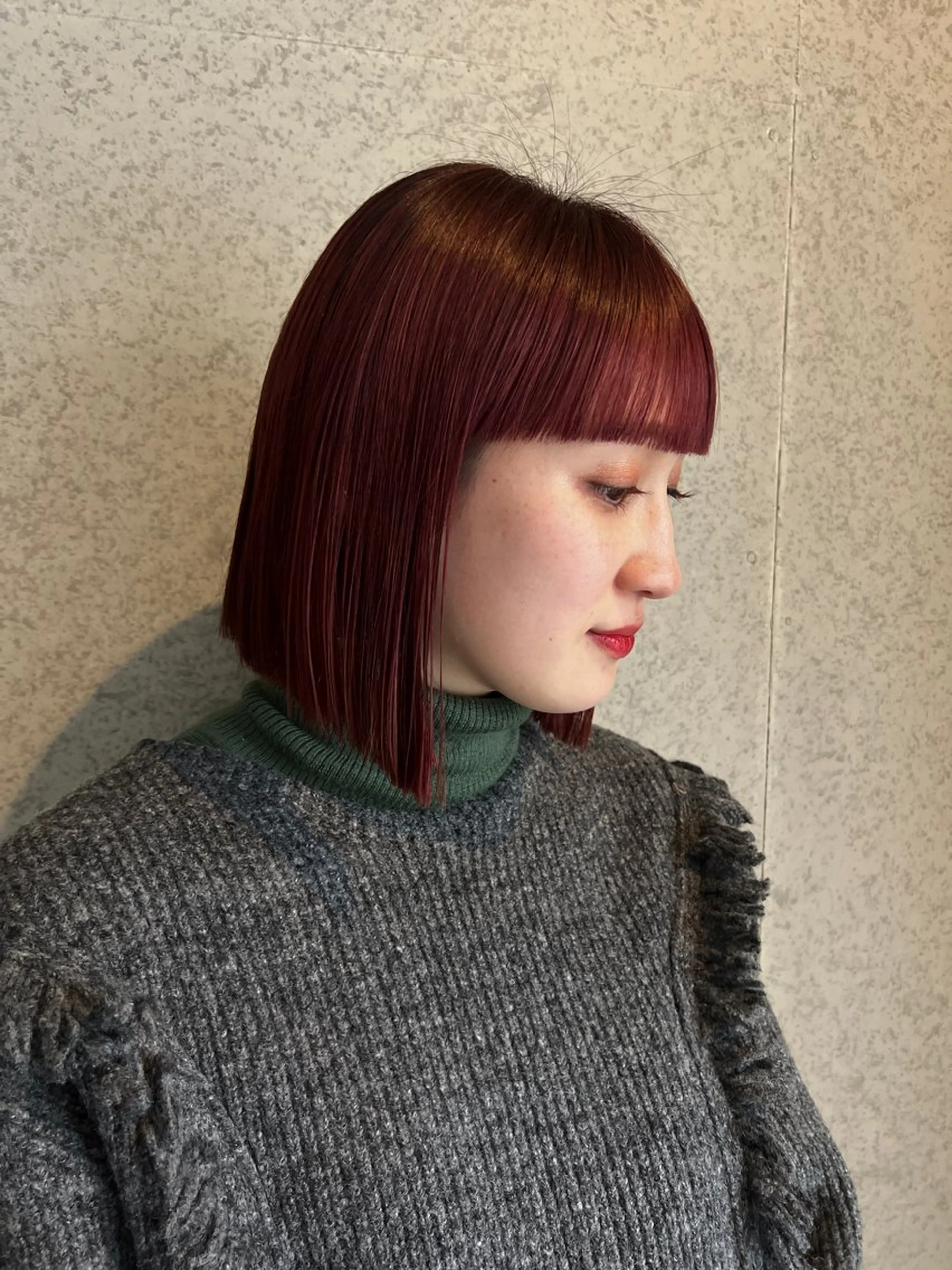 カット+ブリーチなし暖色系ダブルカラー+トリートメントの写真