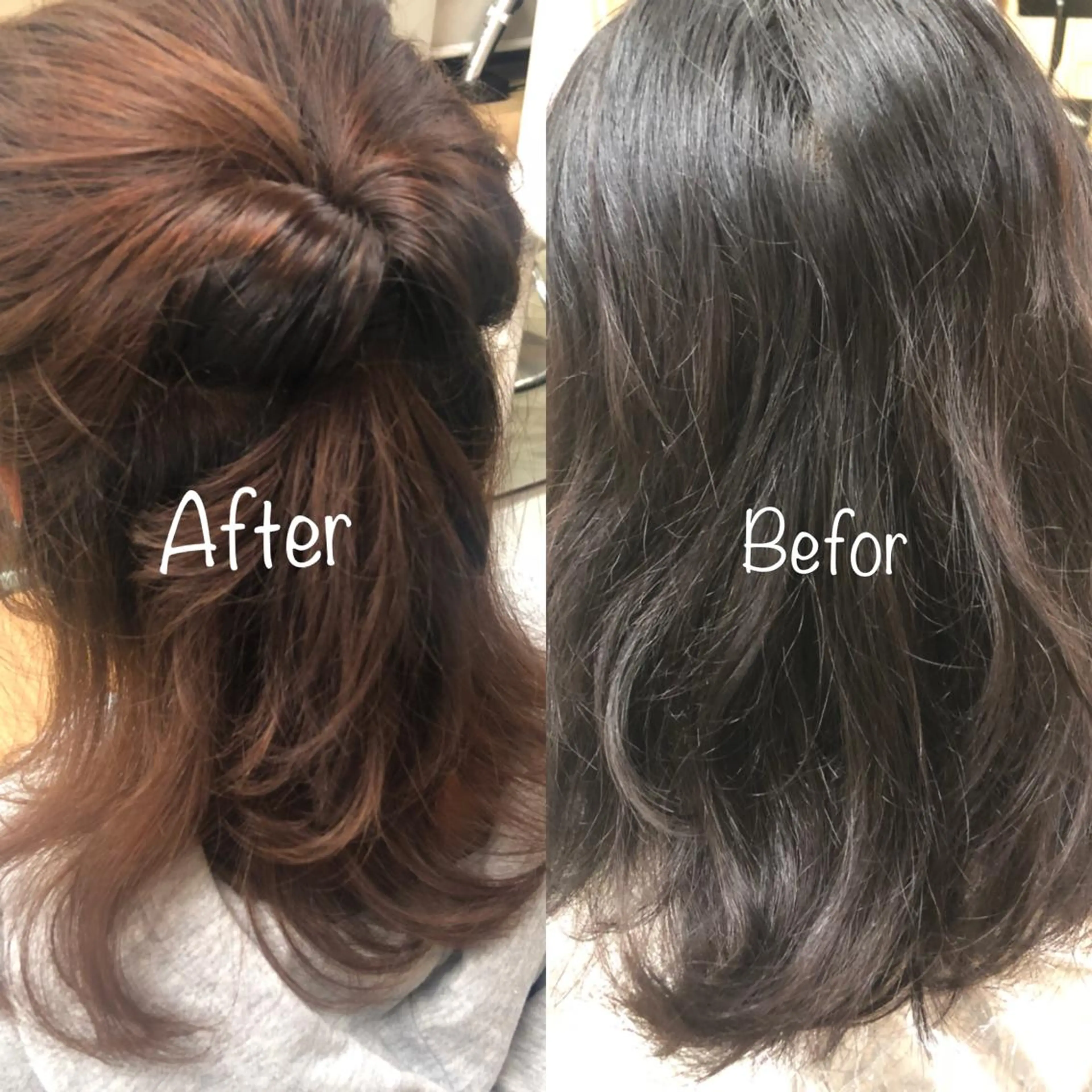 カラー ブリーチ ブリーチなしカラー 片山美穂 心斎橋・なんばのヘアスタイル