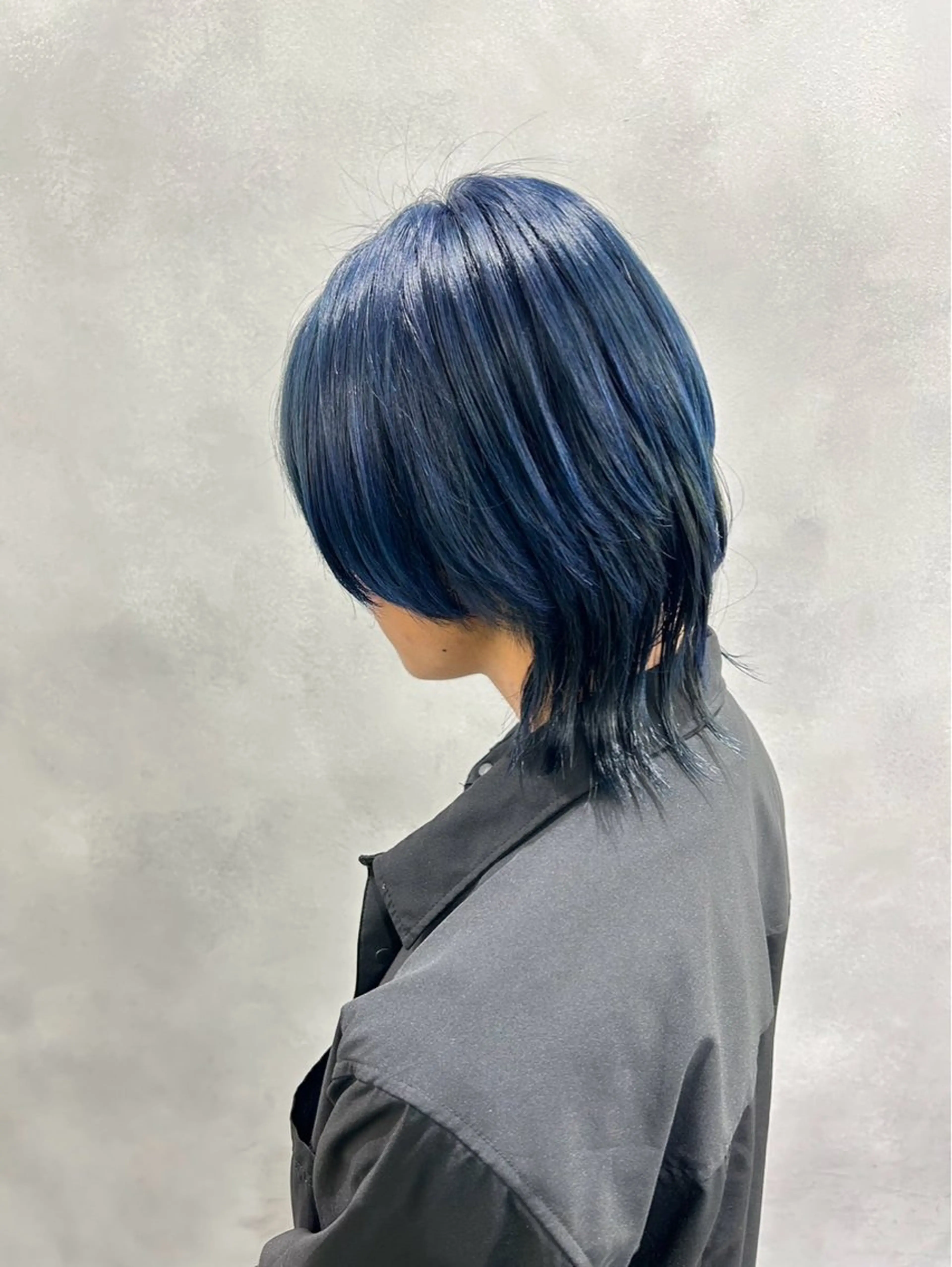 ミディアム カラー メンズ ブルーカラー 【earth】 伊桜莉のヘアスタイル