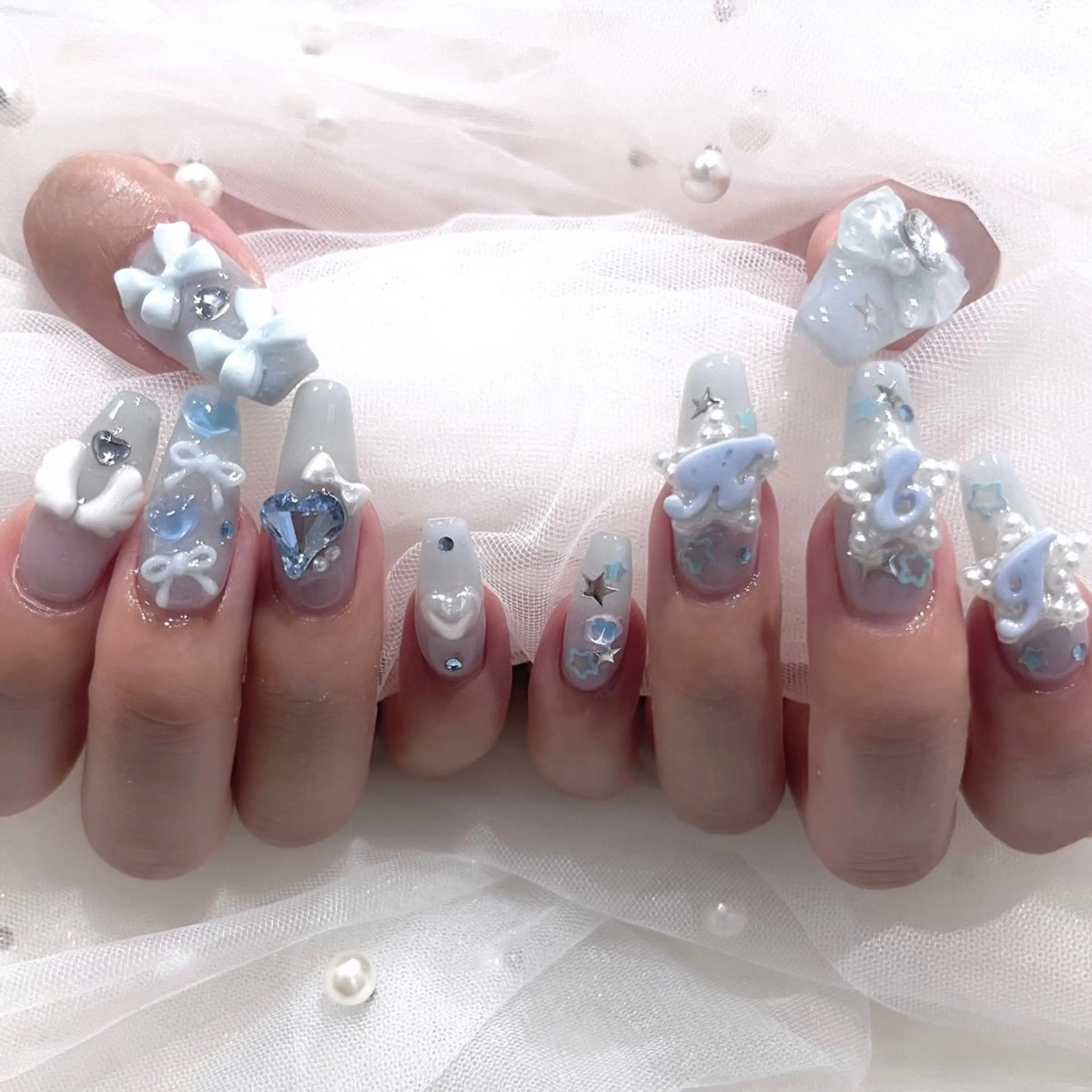 ネイル ハンドネイル 🧁fein. nana🩵のネイルデザイン