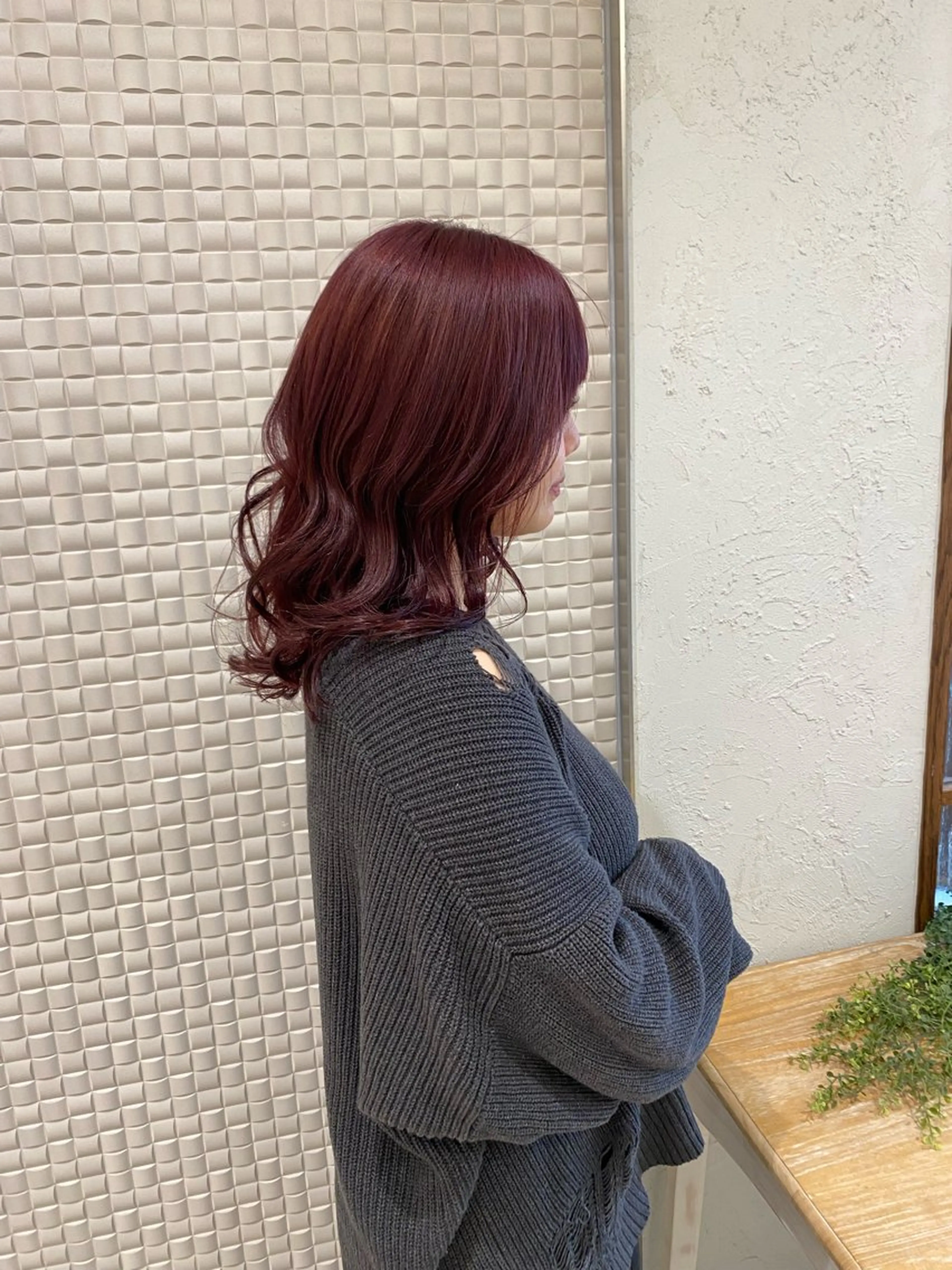 ミディアム カラー ピンクカラー ヘアカラー トリートメント ヘアセット 新宿メンズパーマ ヨモギダのヘアスタイル