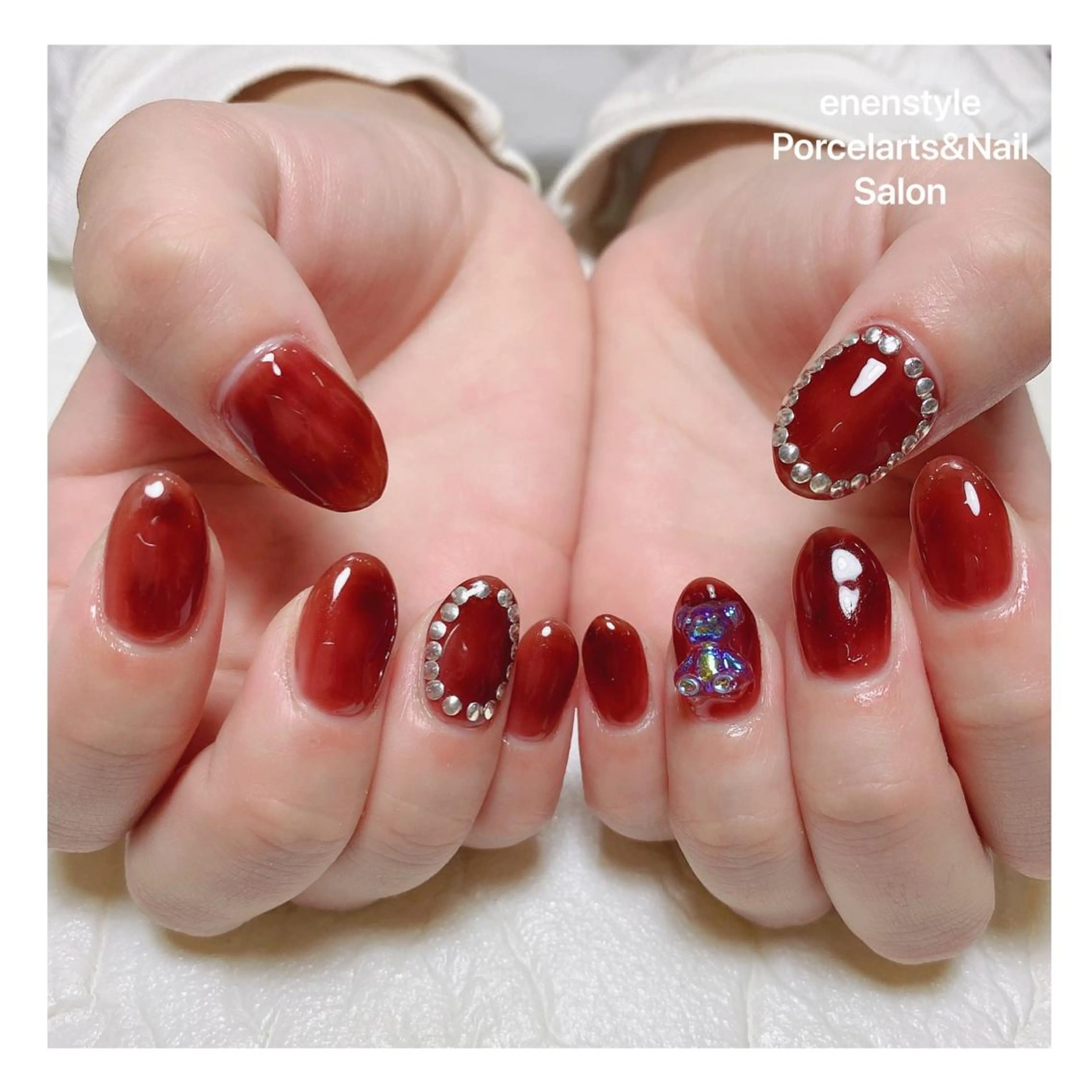 ミディアム ネイル ハンドネイル 👑enen style👑のネイルデザイン