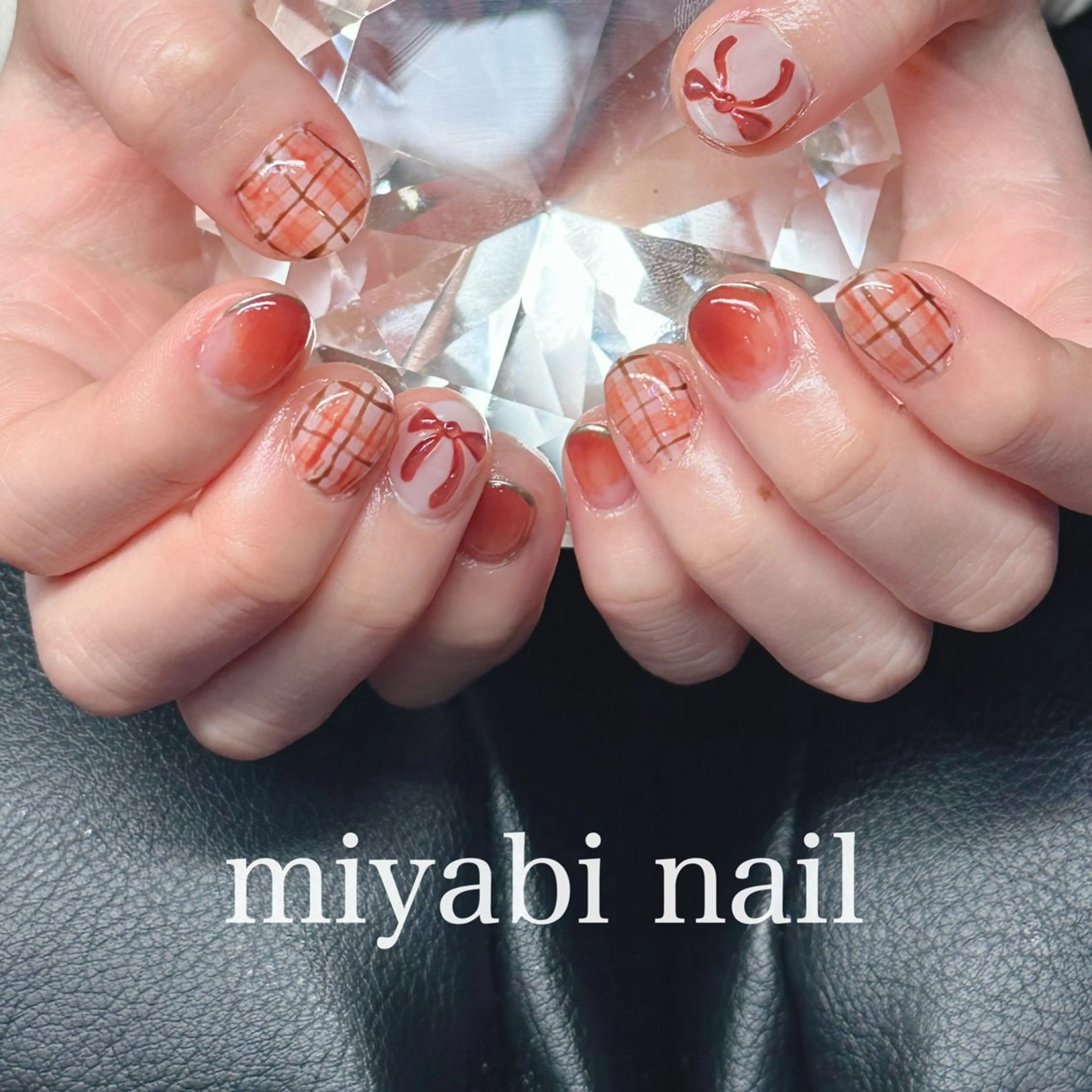 ネイル アートネイル ジェルネイル 持ち込み ニュアンスネイル ぷっくりネイル ハンドネイル miyabi nail 桂川駅近くのネイルデザイン