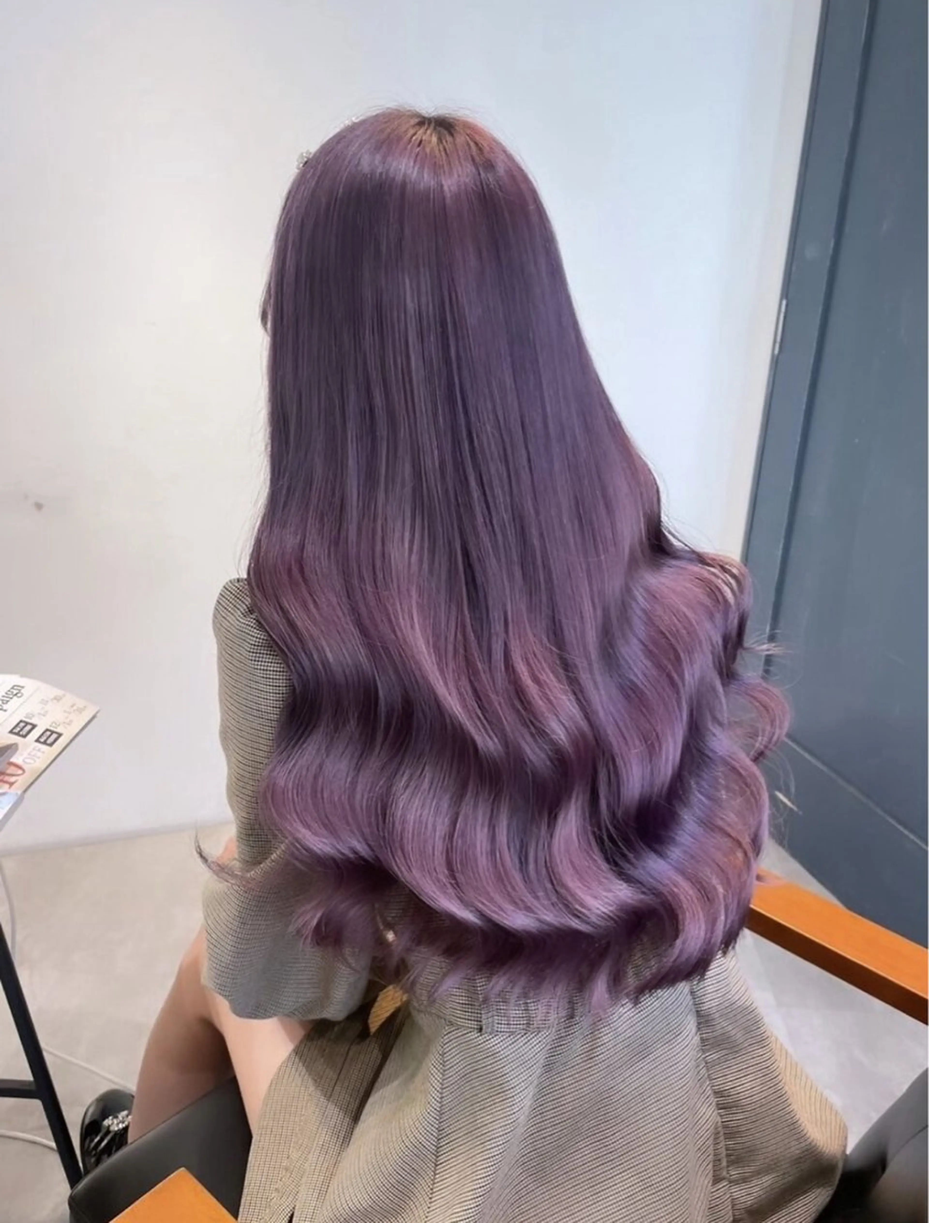 ロング カラー 透明感カラー ラベンダーカラー ヘアカラー はがいふみか/ モデルさん募集中のヘアスタイル