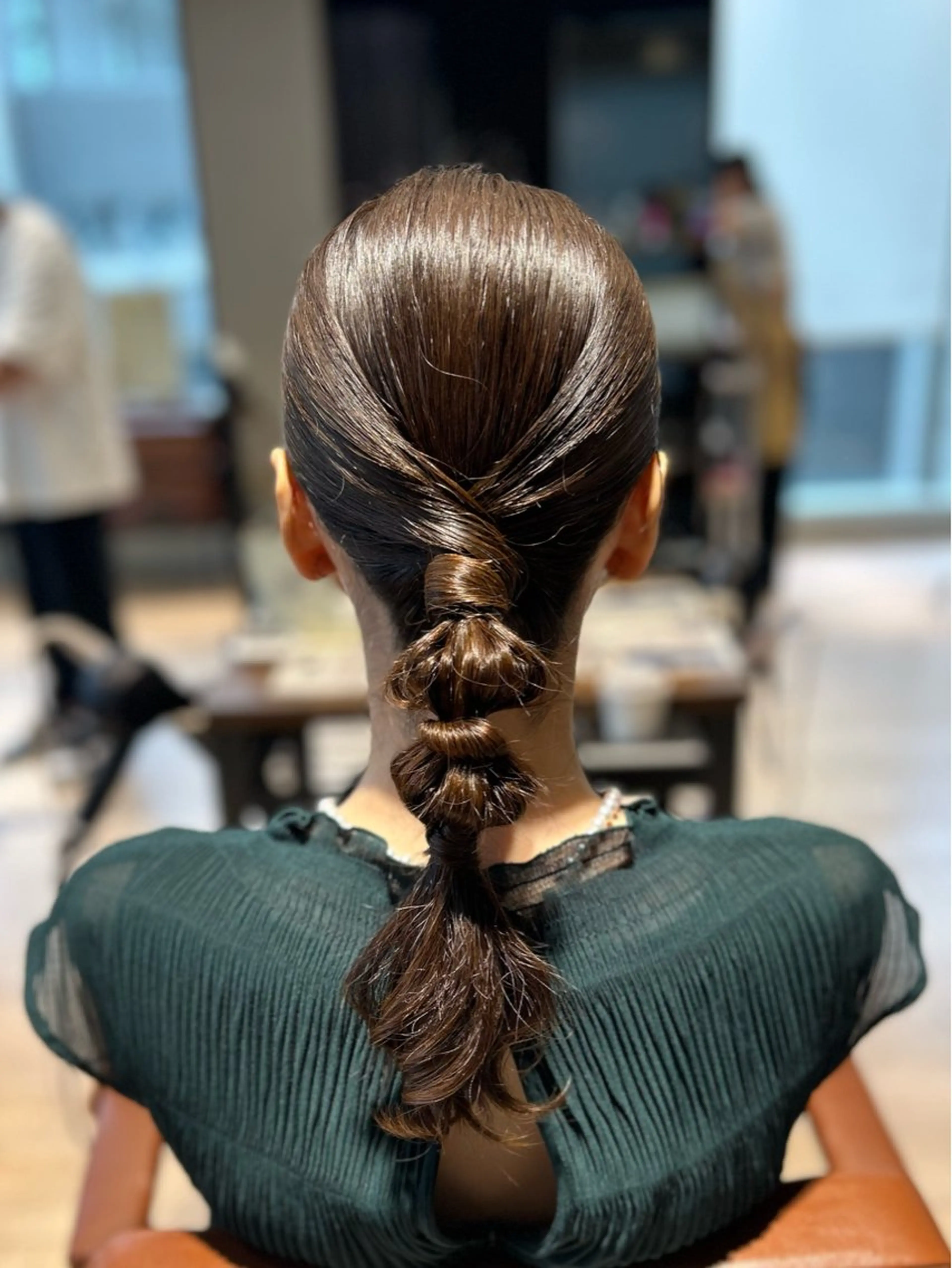 セミロング カラー ヘアアレンジ 玉ねぎヘアー ヘアセット 髙木美緒🌿 レイヤー/アレンジのヘアスタイル