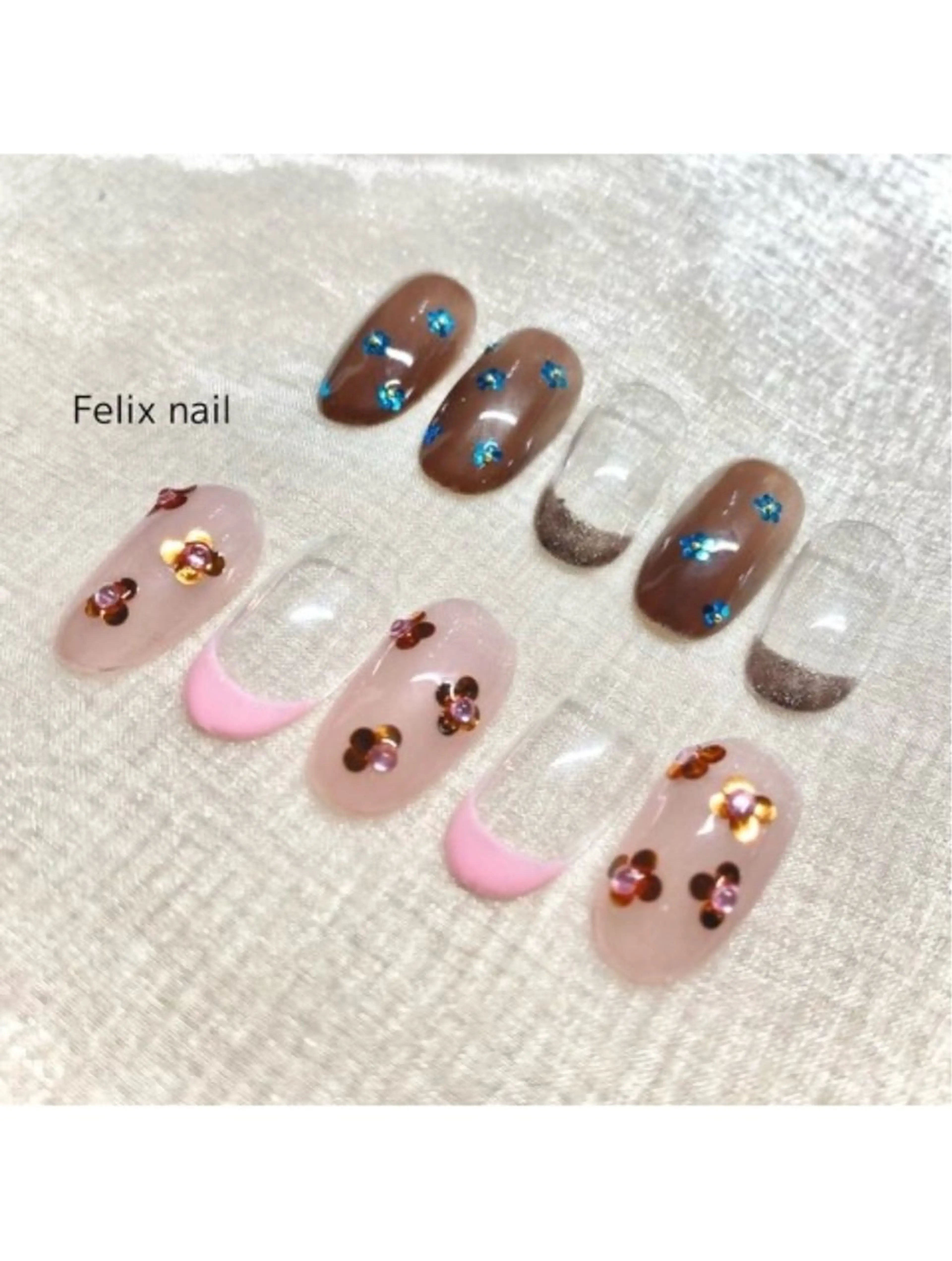 オフあり🌼《4月限定》お花ホロネイルの写真