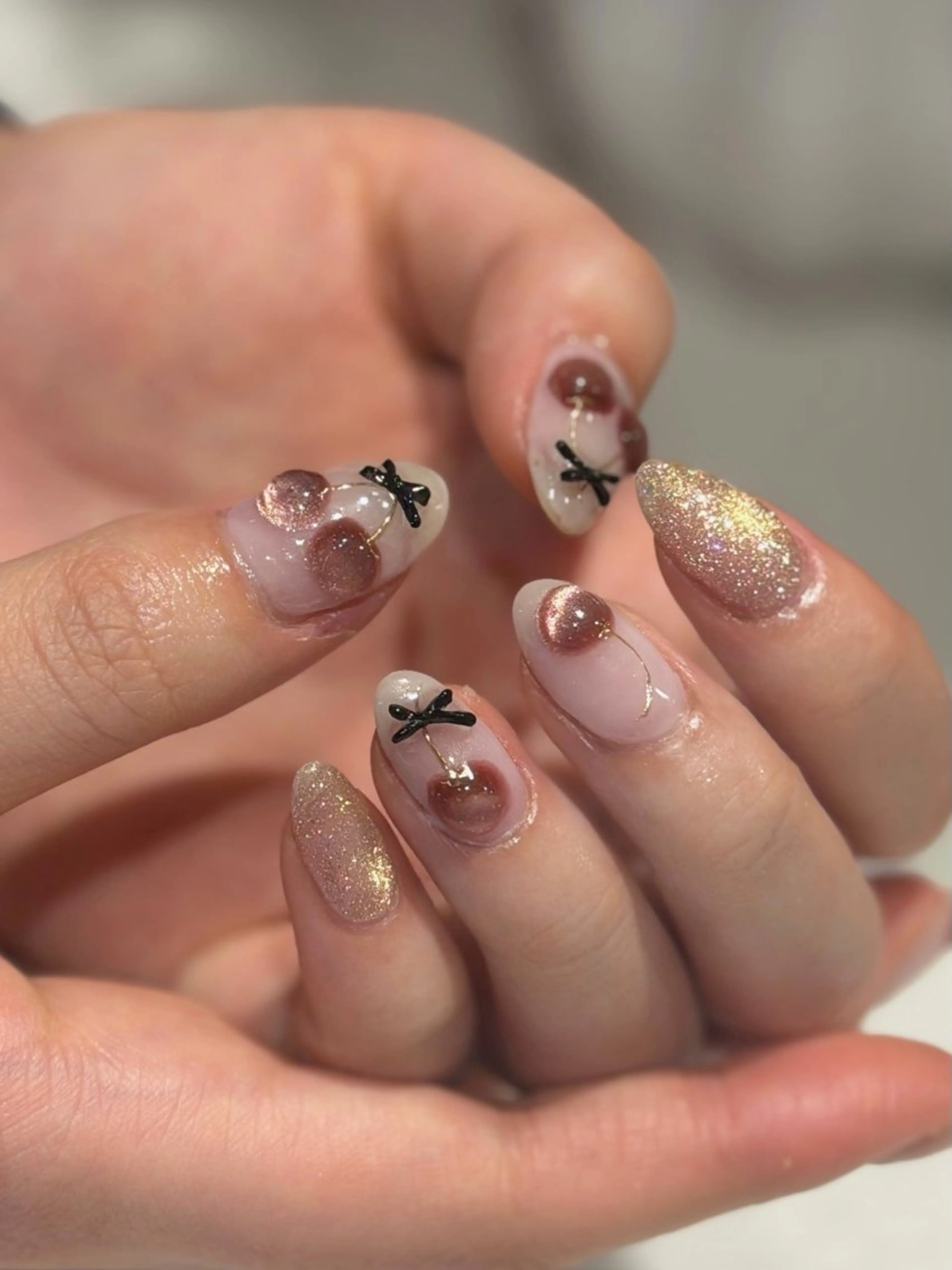 ネイル アートネイル 春ネイル nailsalon moe.所属・yume 大人ガーリーネイルのネイルデザイン