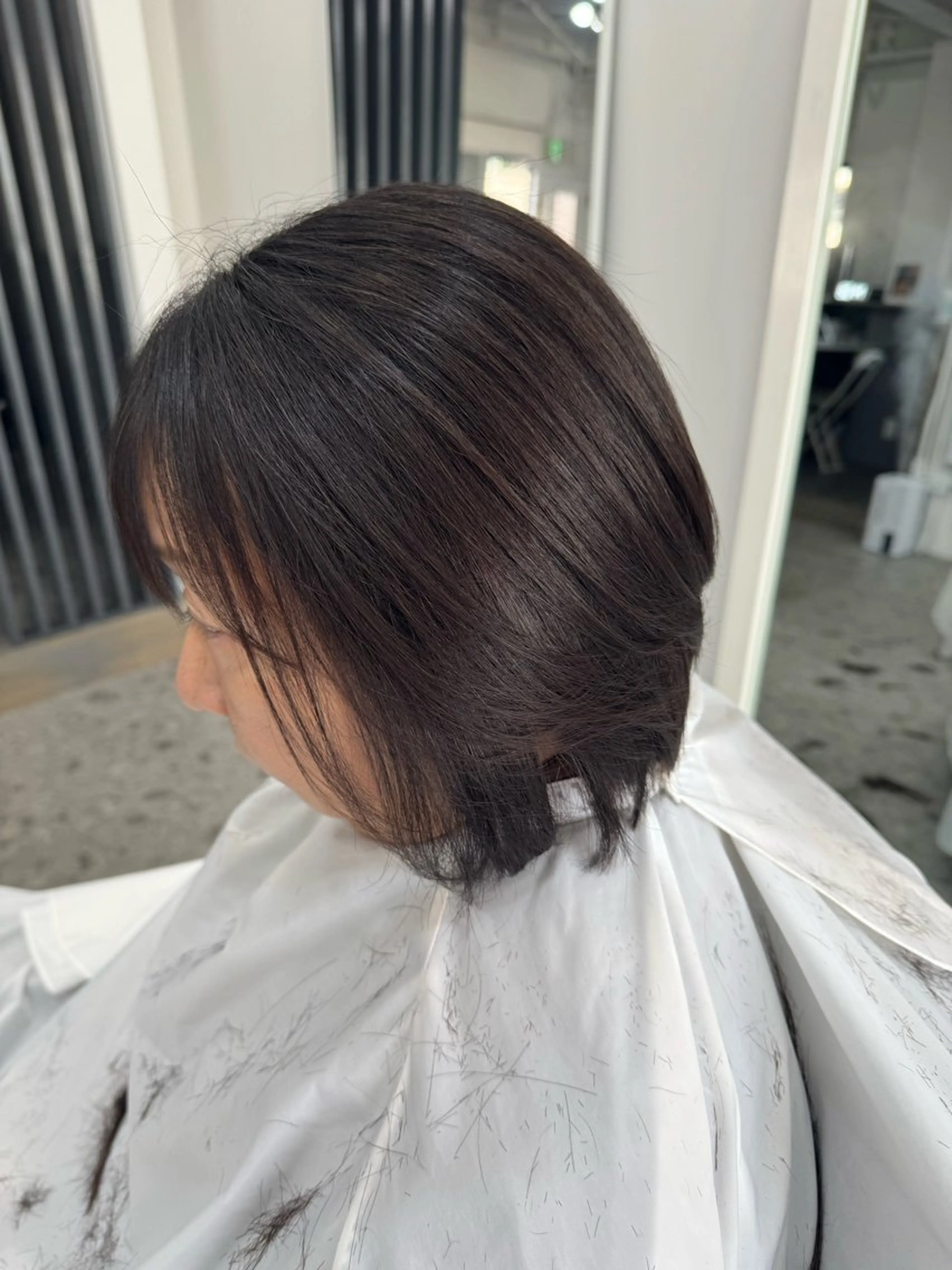 ミディアム ボブ 髪質改善 カット ヘアカラー 縮毛矯正 トリートメント 箕面☆髪質改善☆安田 聡志のヘアスタイル