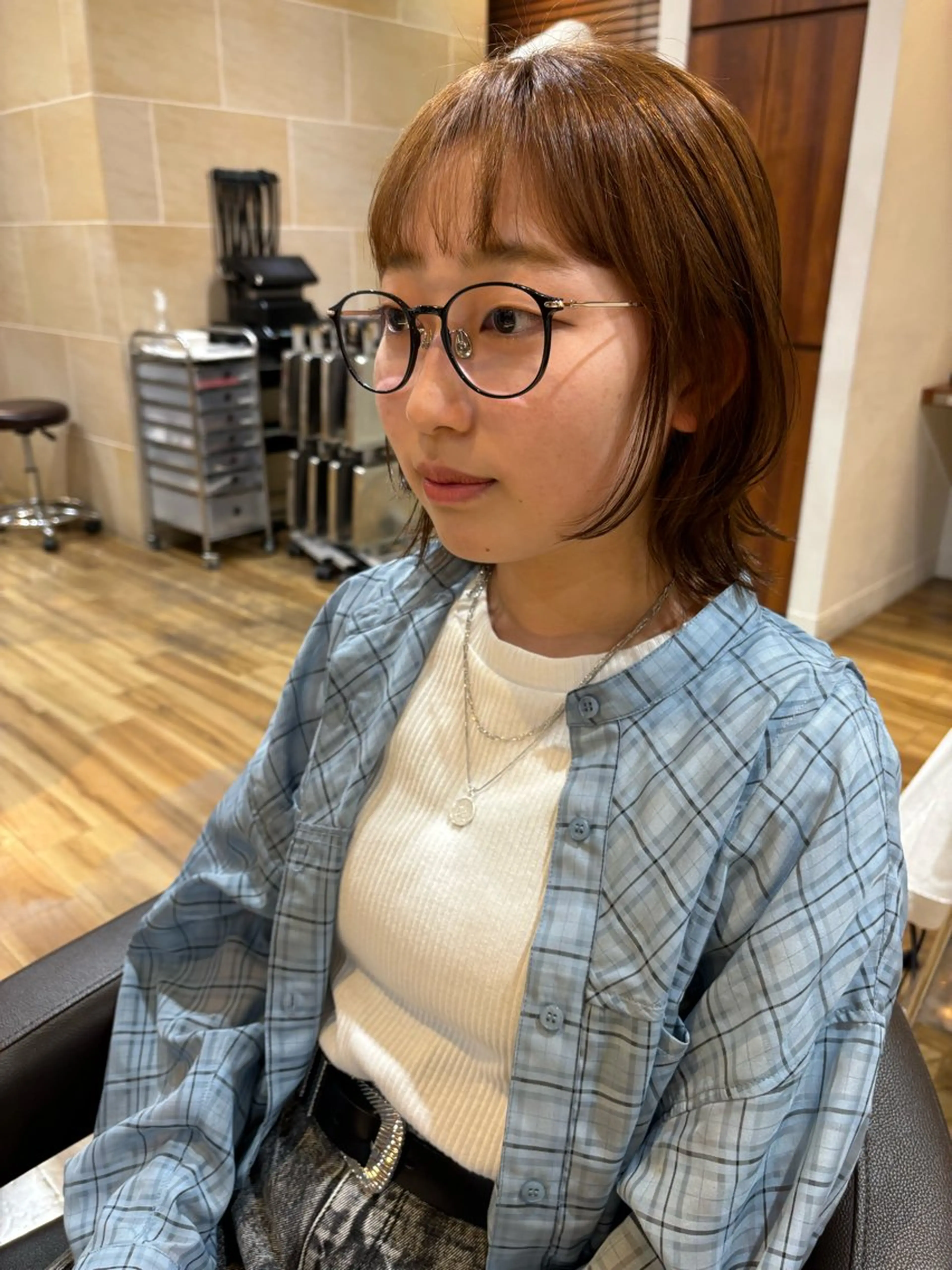 ミディアム カラー 池田理紗/ bob/メンズカットのヘアスタイル