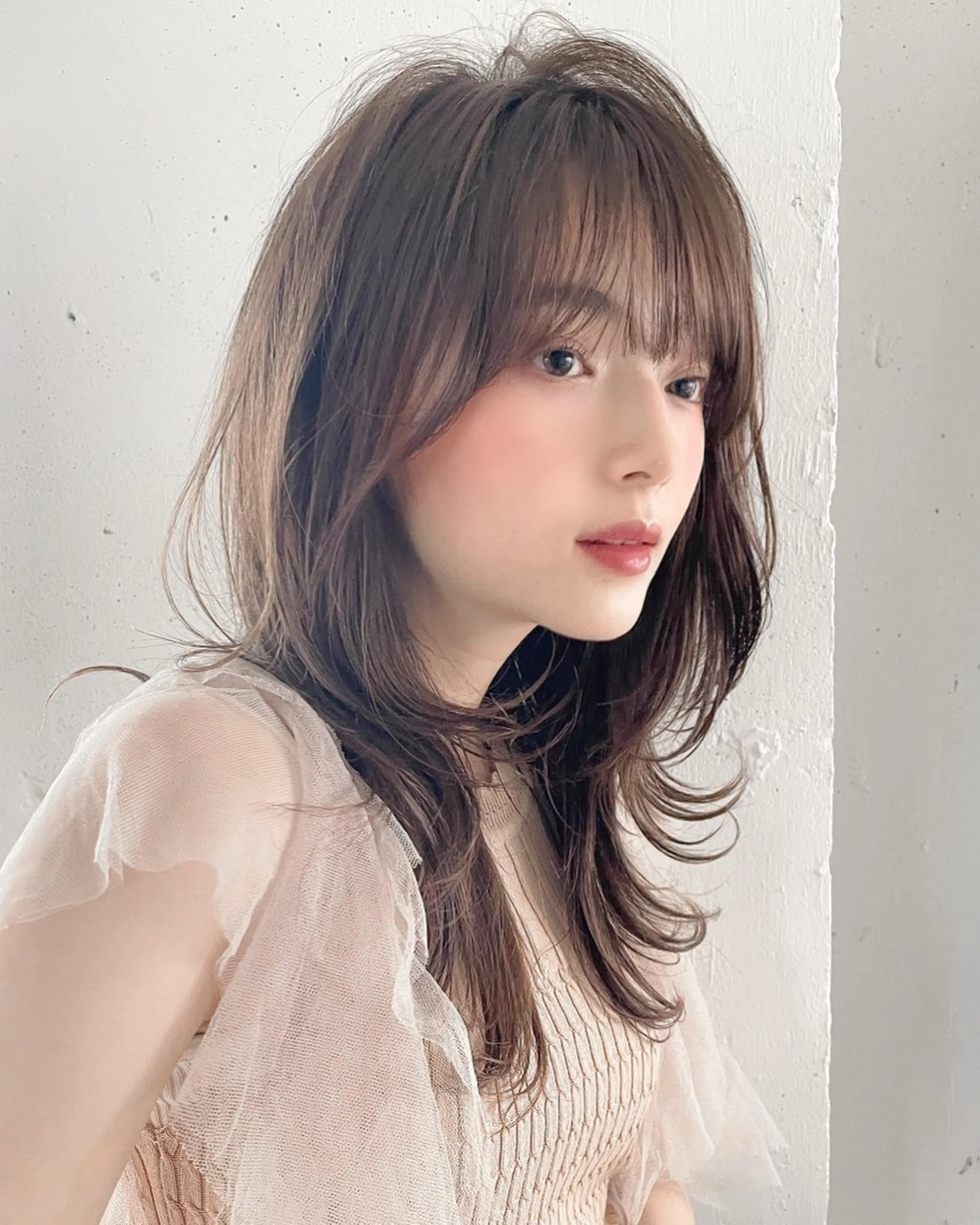 セミロング カラー 宮本 聖希のヘアスタイル