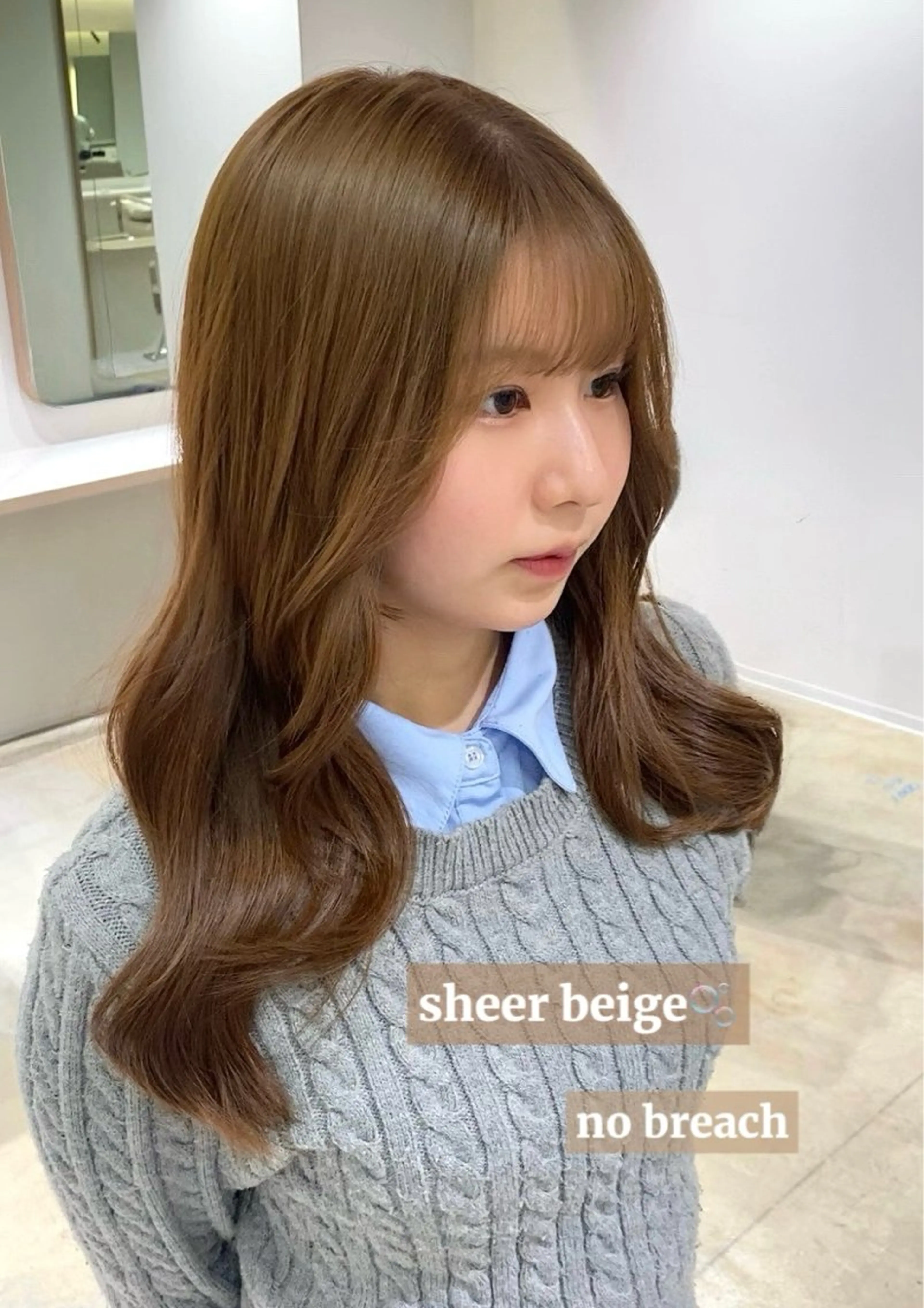 ロング 縮毛矯正 ヘアカラー オリーブ🌿ブリーチ なし◎Azusaのヘアスタイル