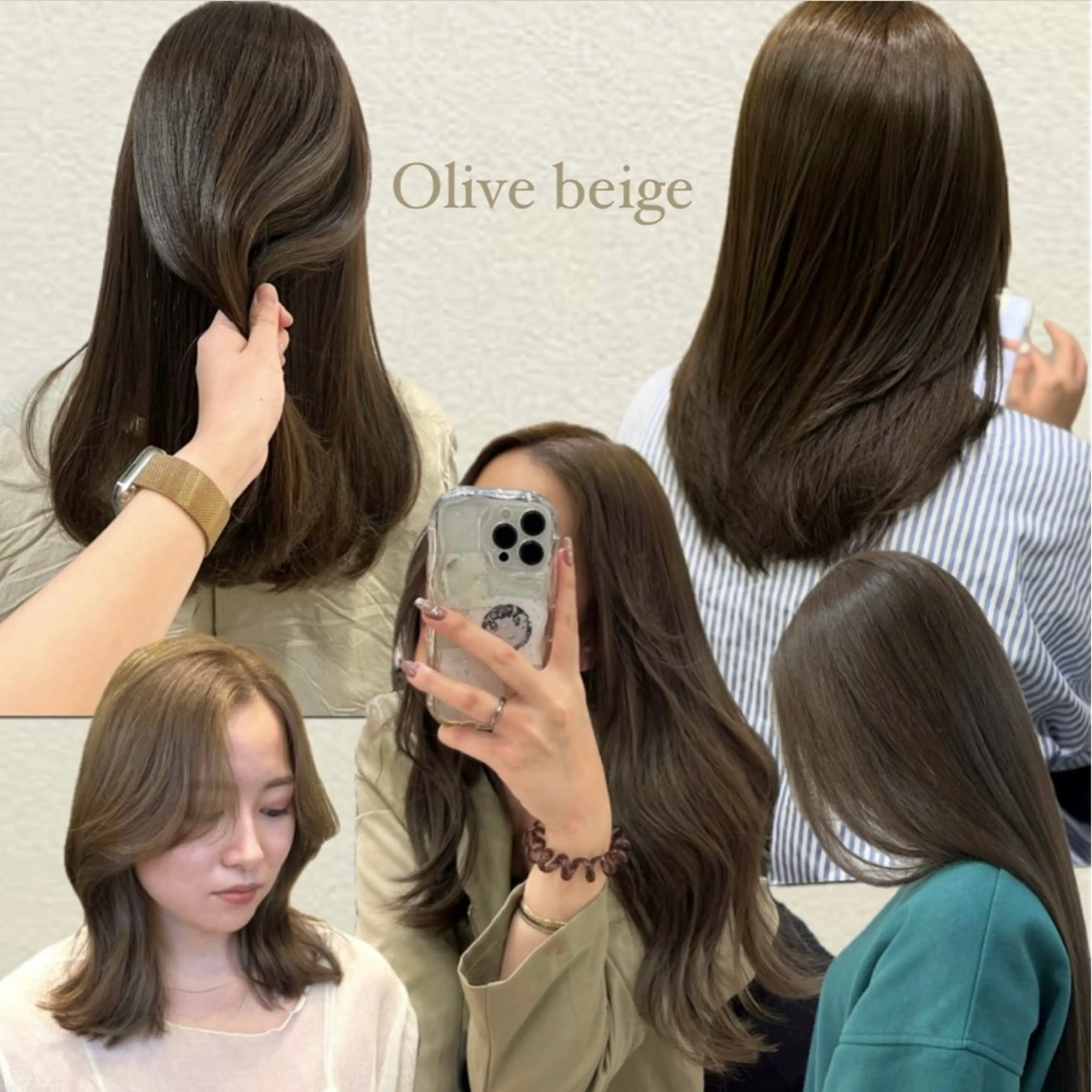 🌻ミニモ限定🌻オリーブカラー専用💁‍♀️カット+カラー+外部補修トリートメント🫧の写真