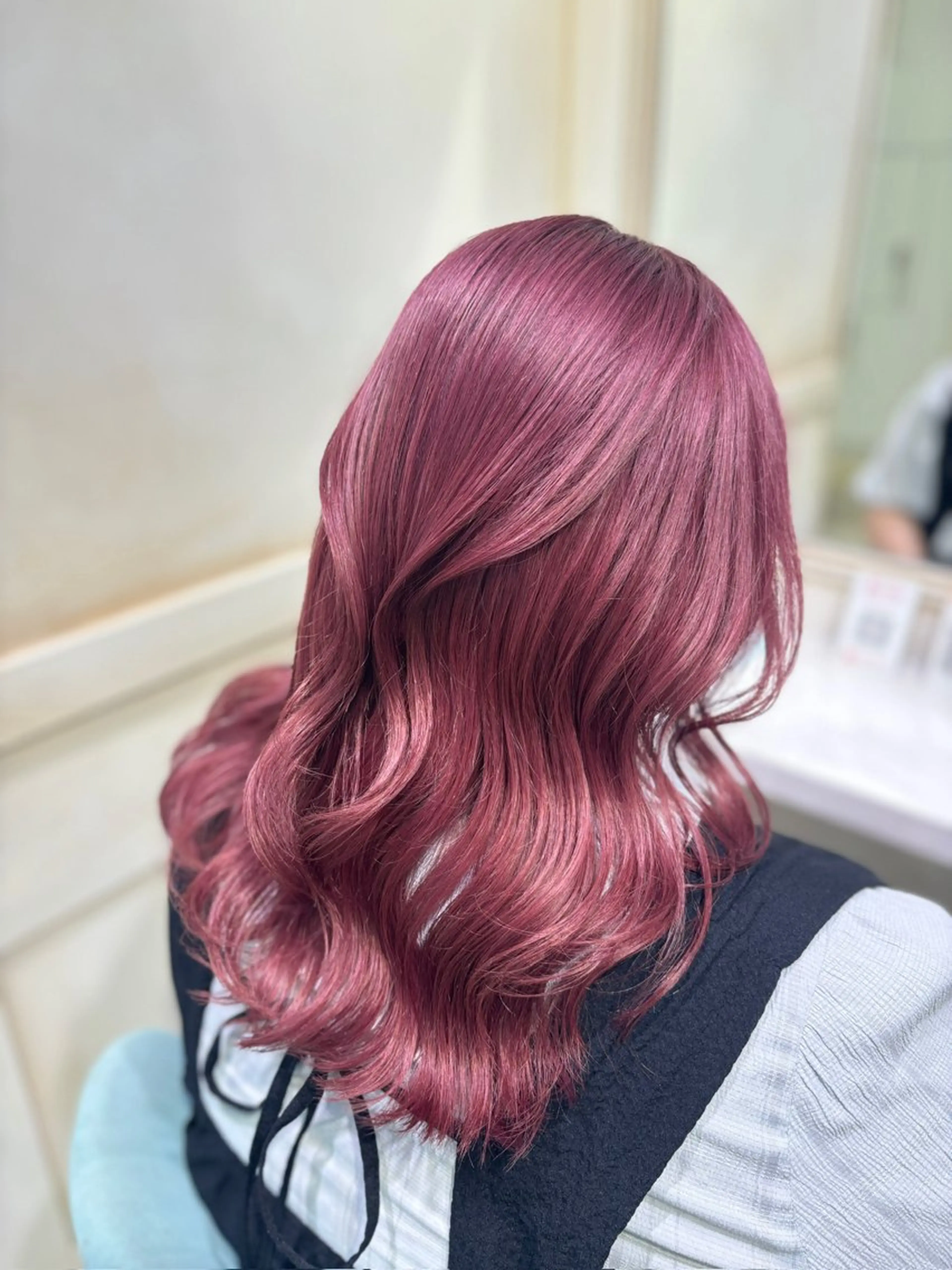 セミロング 🌷ピンク/韓国風 暖色カラー ゆい🌷のヘアスタイル