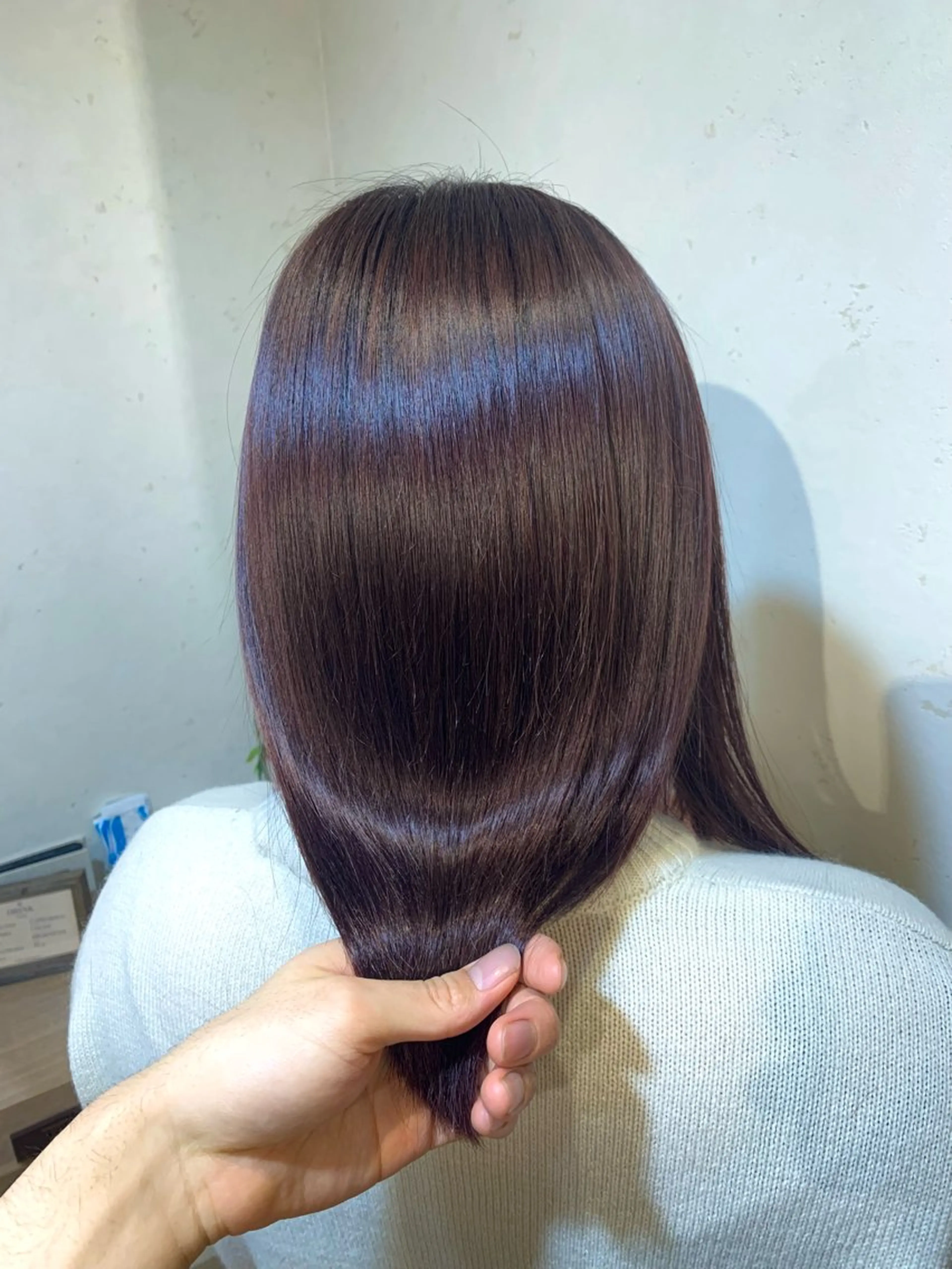 セミロング 髪質改善 トリートメント ブリーチなしベージュ 特化 松村 茶屋町のヘアスタイル