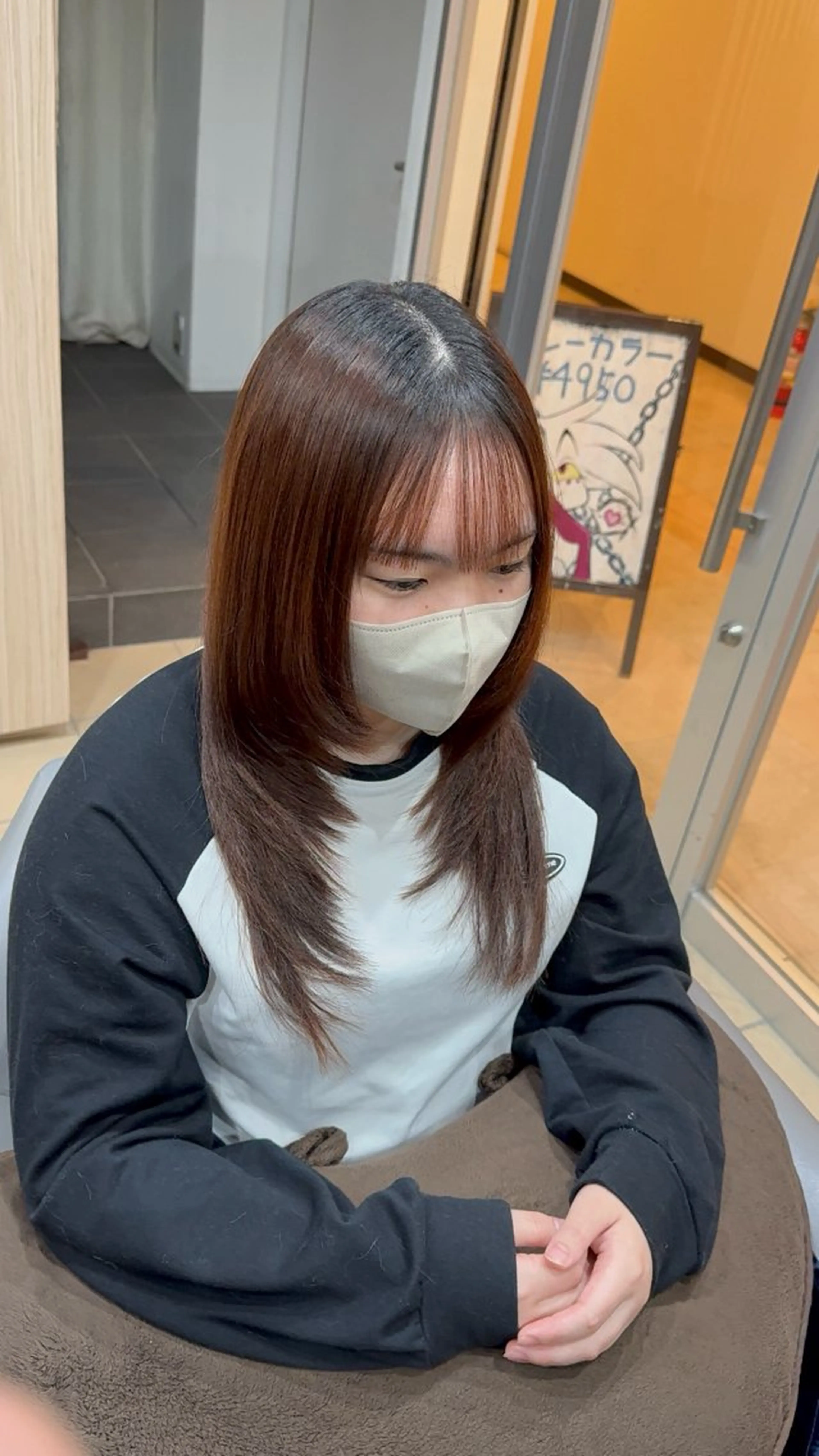 セミロング レイヤーカット 縮毛矯正 カット 縮毛矯正 レイヤーカット/ 縮毛矯正/海音のヘアスタイル