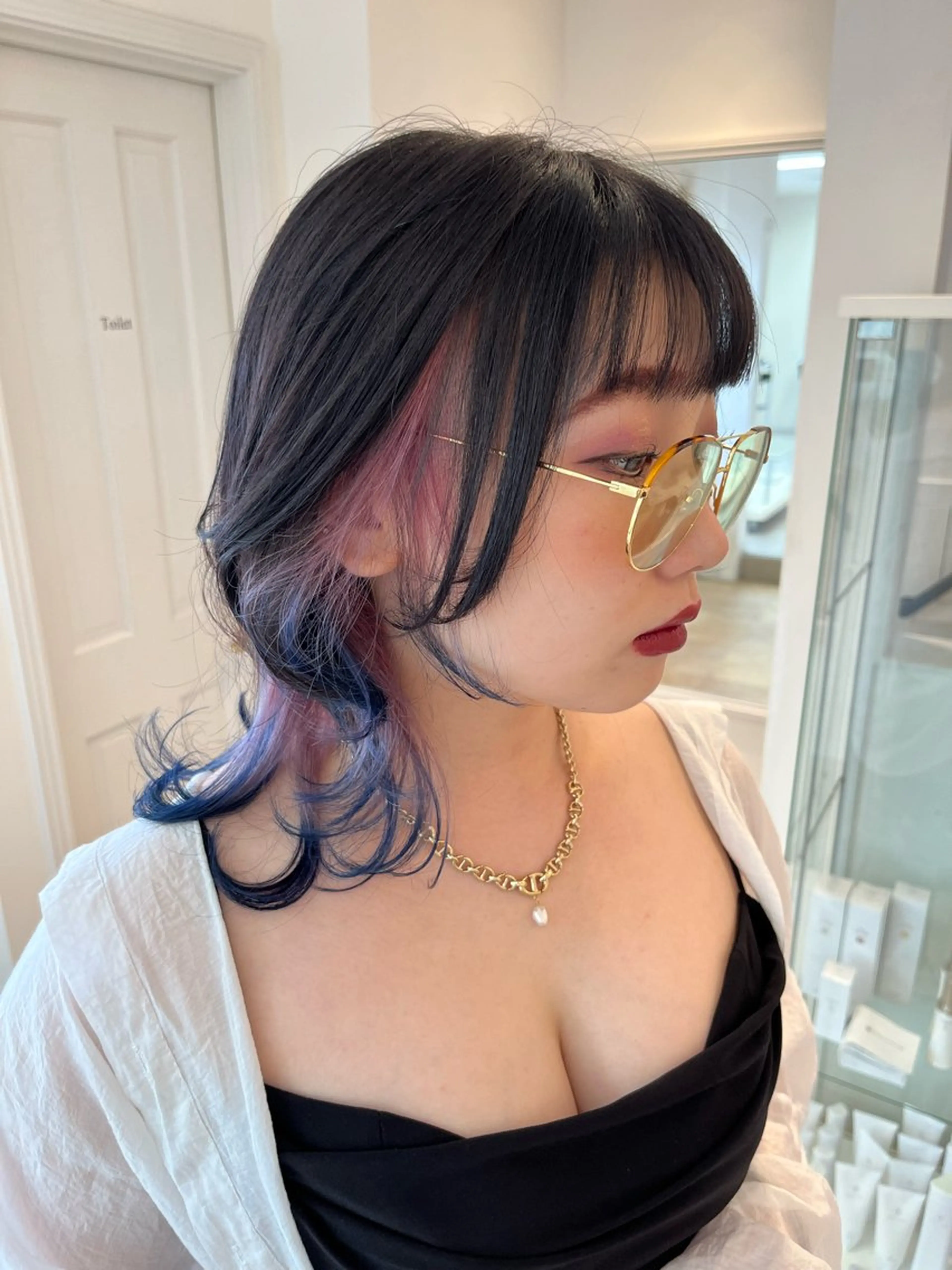 ✂️似合わせカット+インナーポイントブリーチ+カラー+手触り柔らかカシミヤトリートメントの写真