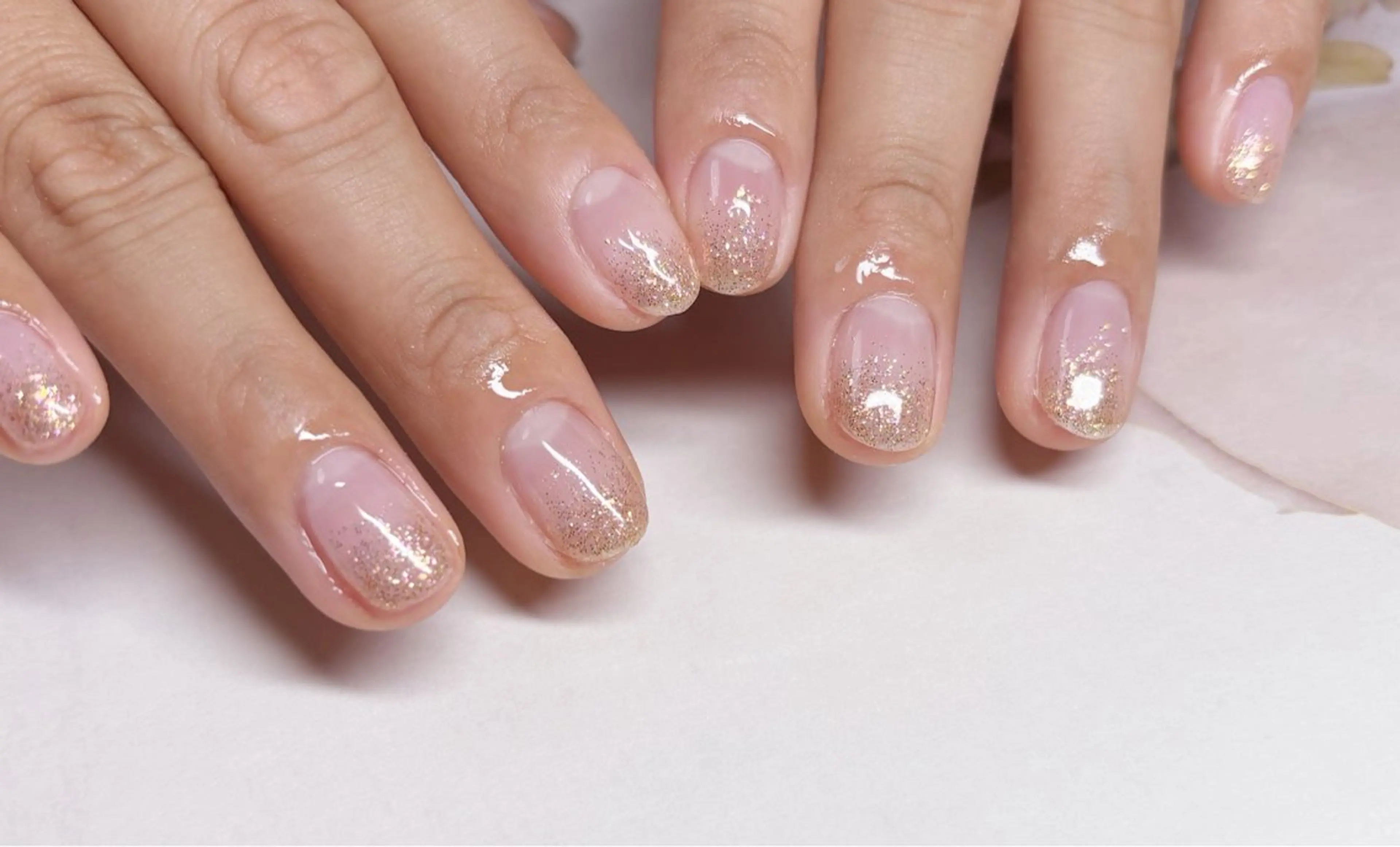 ラメグラデーションの写真